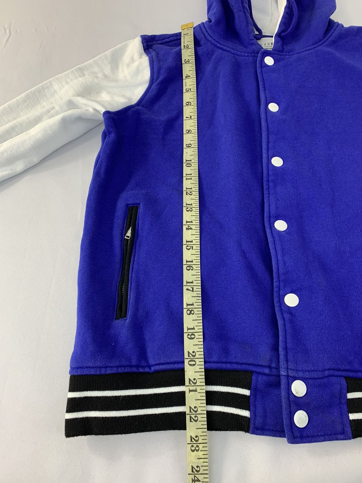 Japanese Brand Browny Simple Varsity Bomber Hooded Jacket Snap Button Size M / US 6-8 / IT 42-44 - 11 Thumbnail