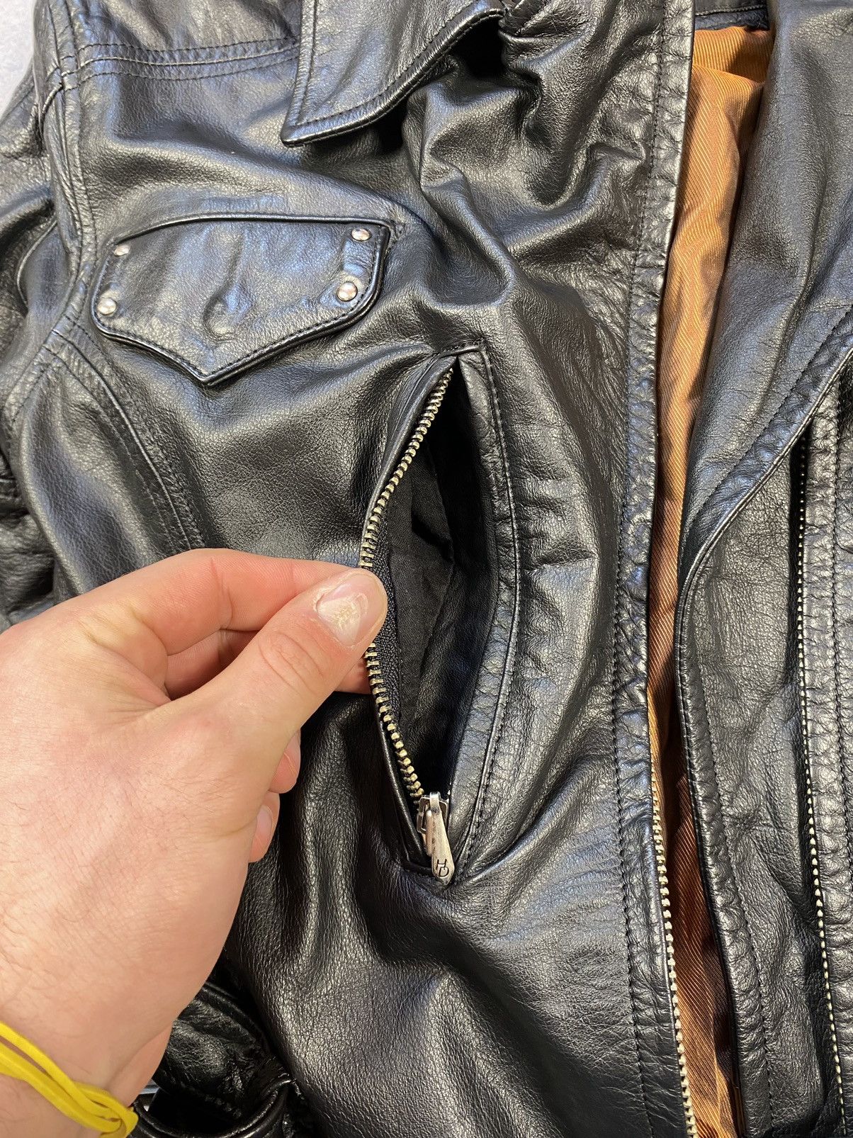 Harley Davidson × Vintage Vintage Harley Davidson Leather Jacket Size XS Size XS / US 0-2 / IT 36-38 - 9 Thumbnail