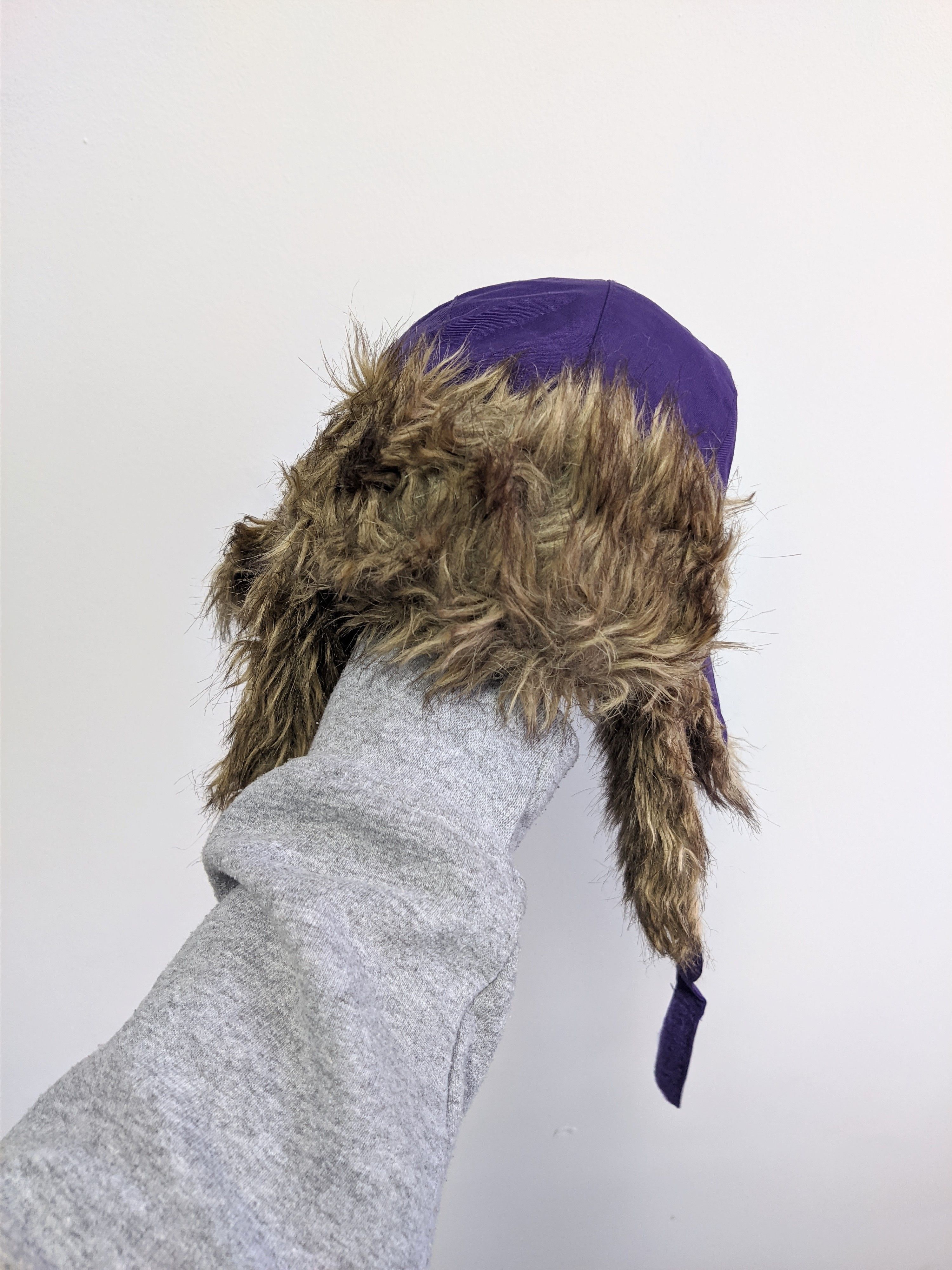 Vintage Hello Kitty y2k fur hat mohair fuzzy big logo Size ONE SIZE - 3 Thumbnail