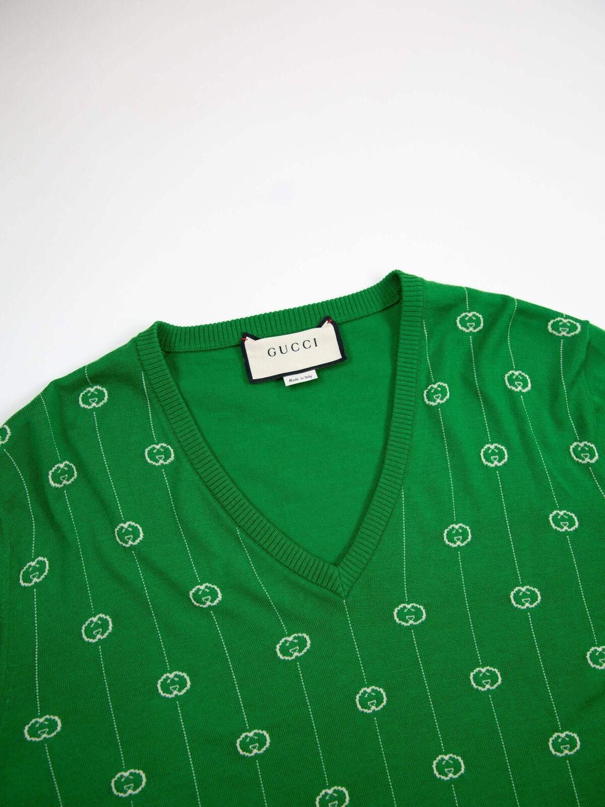 Gucci Gucci Mens GG Green Sweater Small Green Size US S / EU 44-46 / 1 - 4 Thumbnail