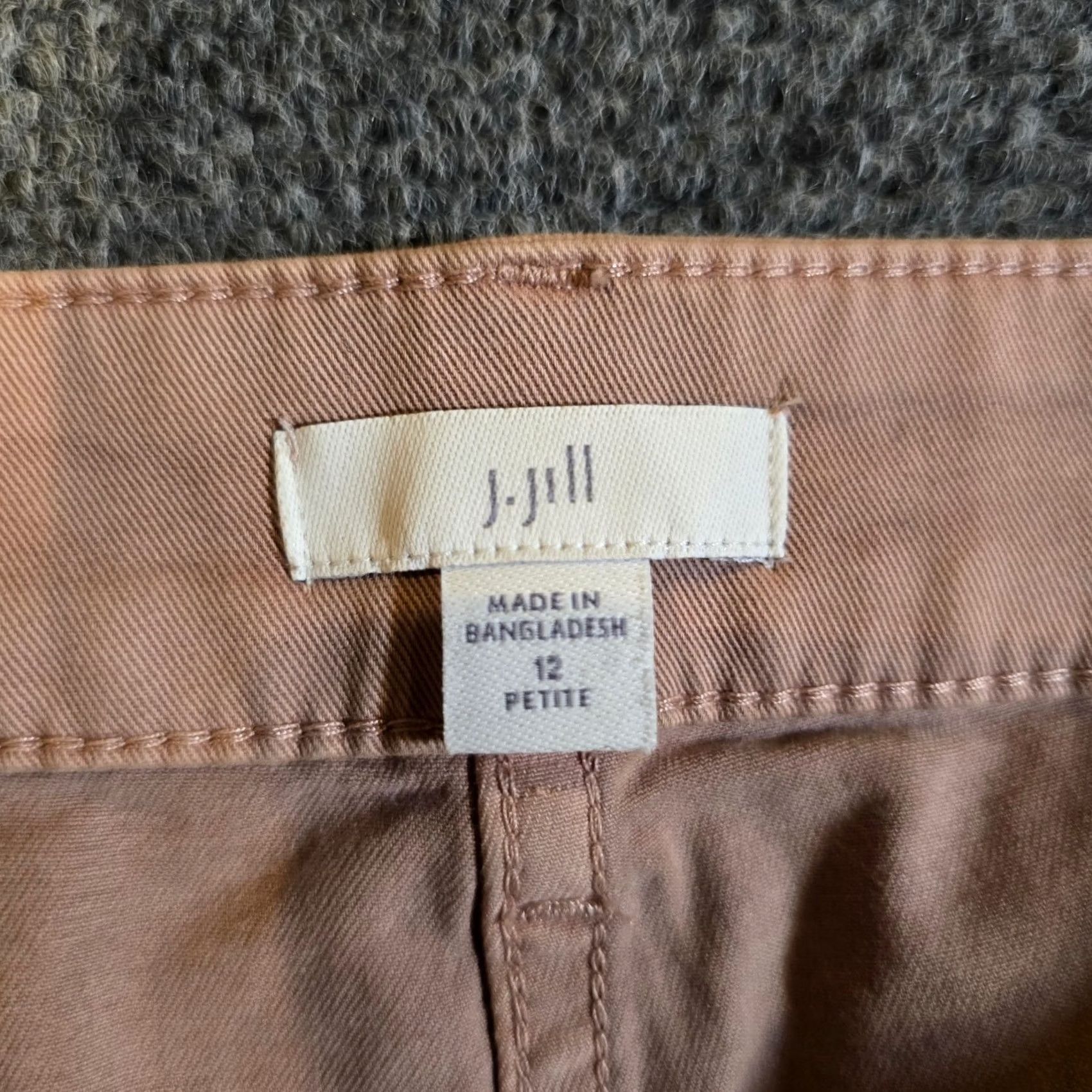J. Jill J. Jill Pants Women 12P Pink Cargo Tapered Cropped Flap Pockets Casual Knit Cotton Spandex Size 34" / US 12 / IT 48 - 4 Thumbnail
