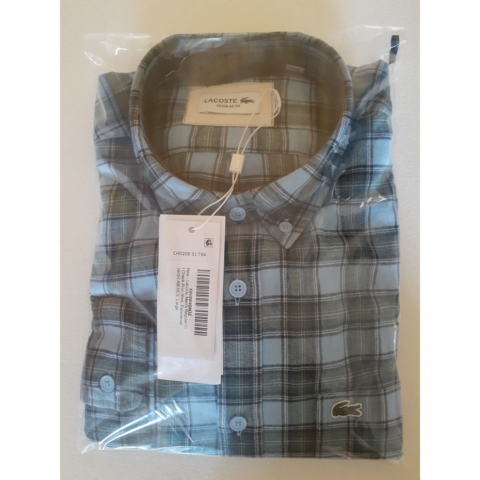 Lacoste Lacoste Men's Classic Long Sleeve Checkered Woven Shirt L Size US L / EU 52-54 / 3 - 2 Thumbnail