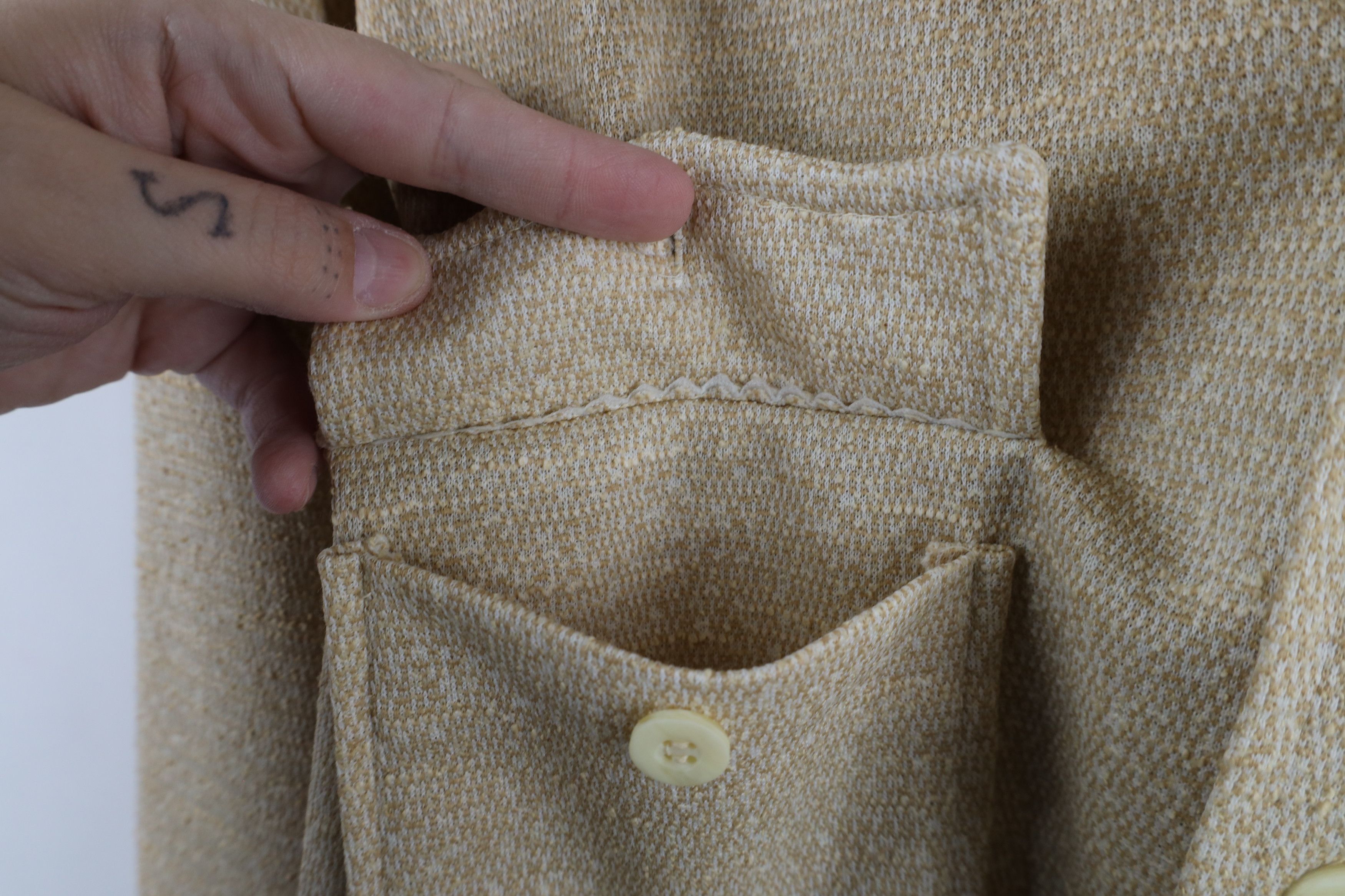 Vintage × Wrangler Vintage 70s Wrangler Knit Collared Western Button Shirt USA Size US L / EU 52-54 / 3 - 11 Thumbnail