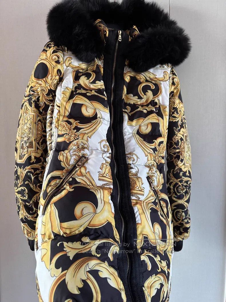 Versace Versace Goose down jacket fox fur collar Size L / US 10 / IT 46 - 2 Thumbnail