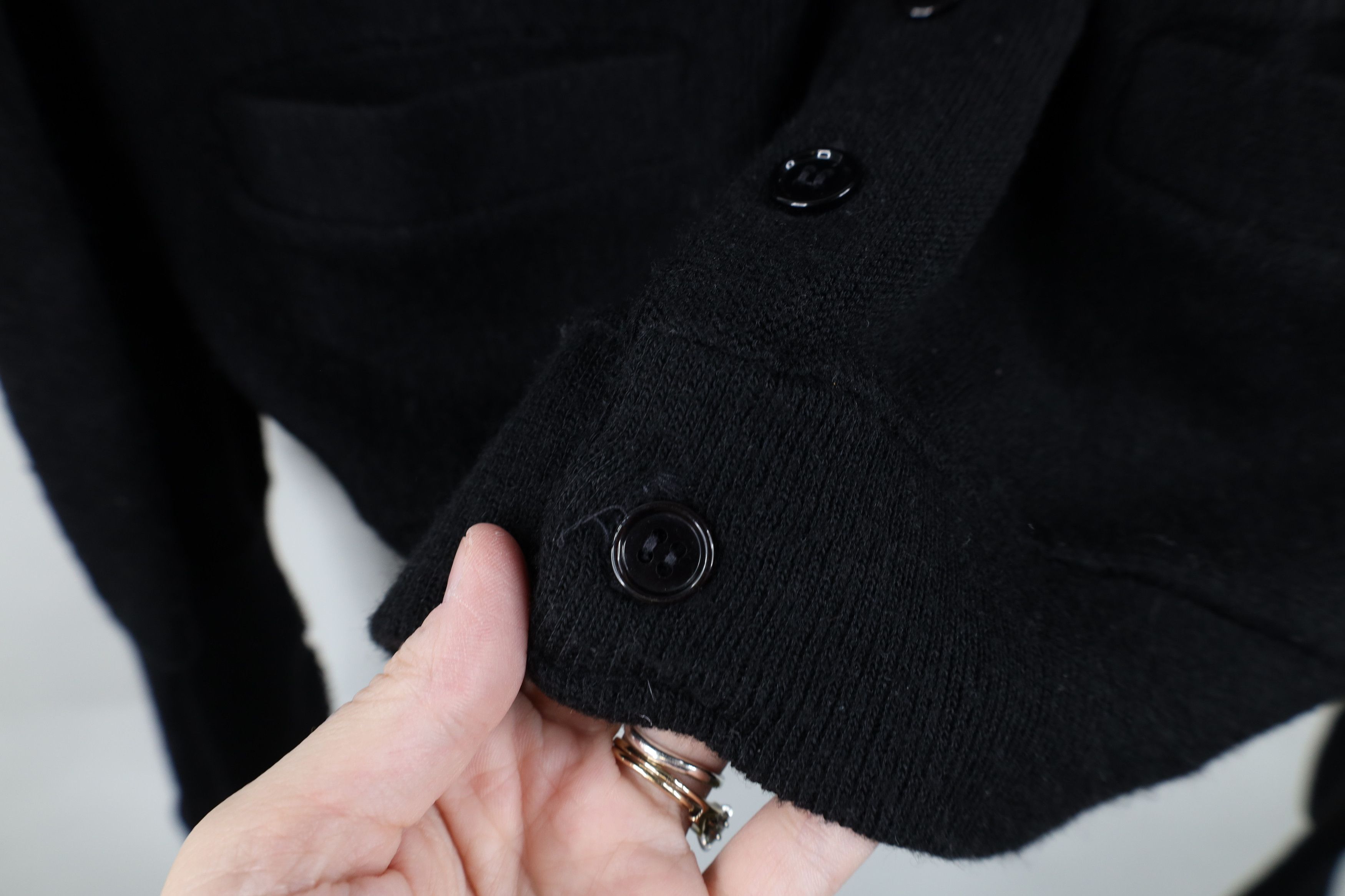 Vintage Vintage 50s Streetwear Button Cardigan Sweater Black USA Size US L / EU 52-54 / 3 - 4 Thumbnail