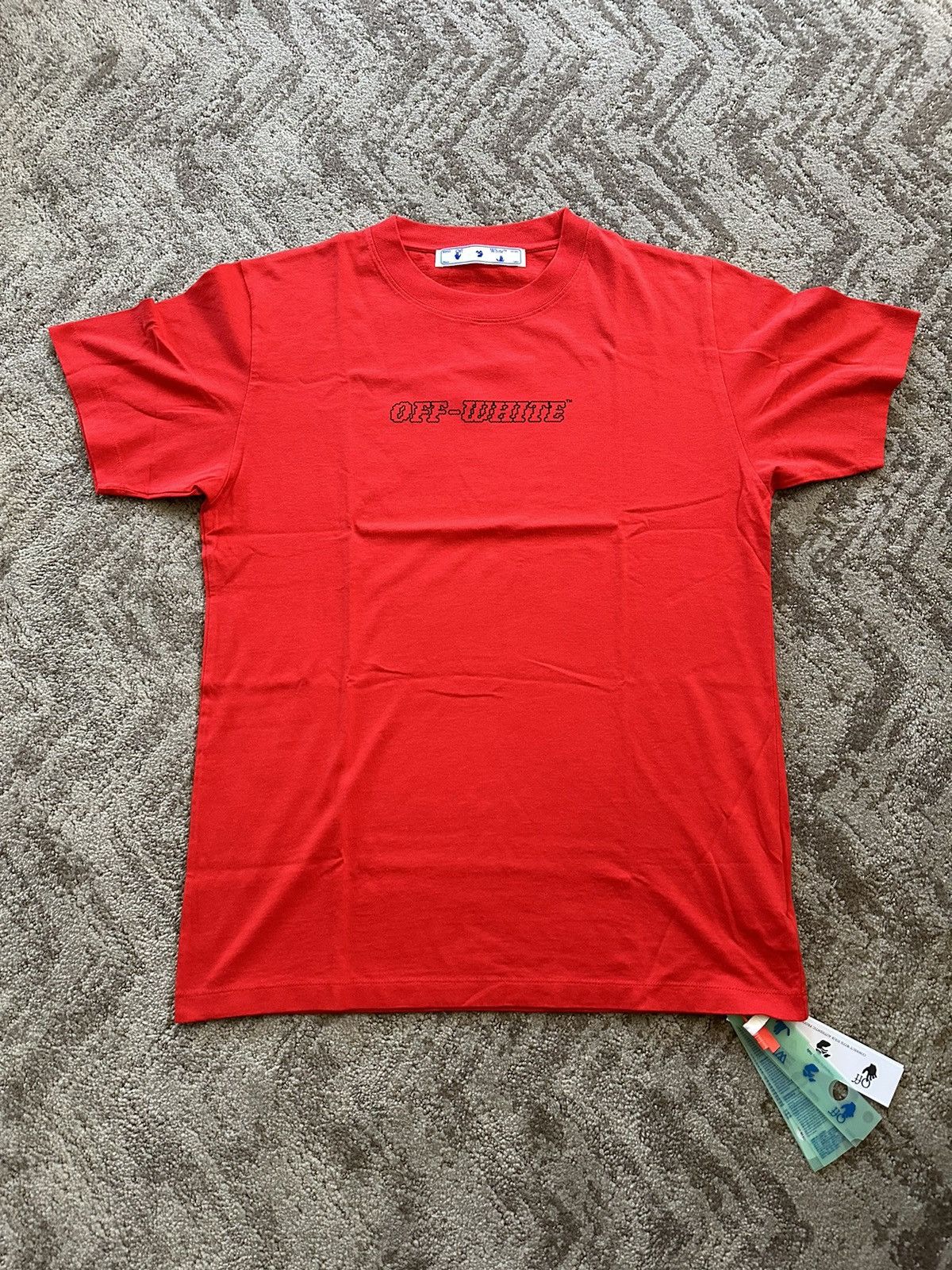 image of Off White Pascal Tee in Red, Men's (Size Small)