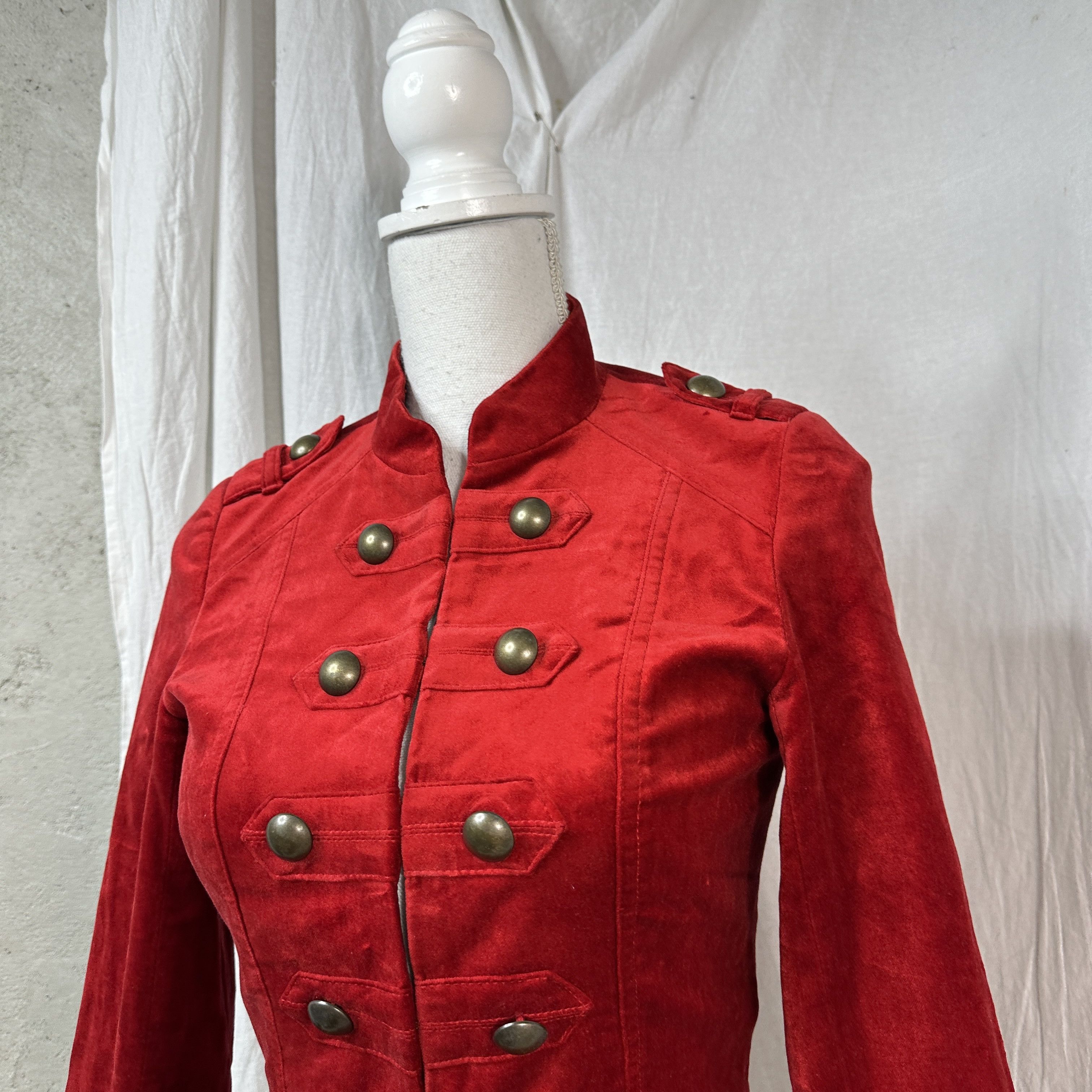 Vintage Military Styled Vintage Velour Jacket Size S / US 4 / IT 40 - 6 Thumbnail