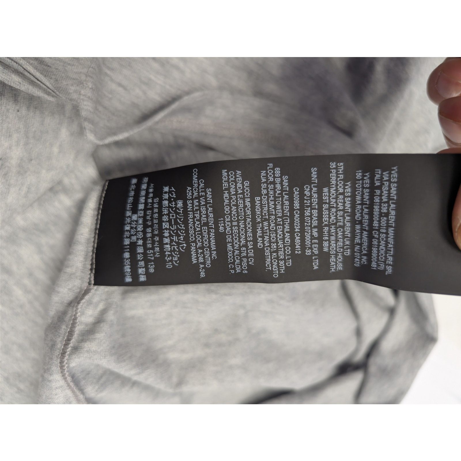 Saint Laurent Paris o1rshd1 Jersey Imprime Saint Laurent T-Shirt in Grey Size US M / EU 48-50 / 2 - 19 Thumbnail