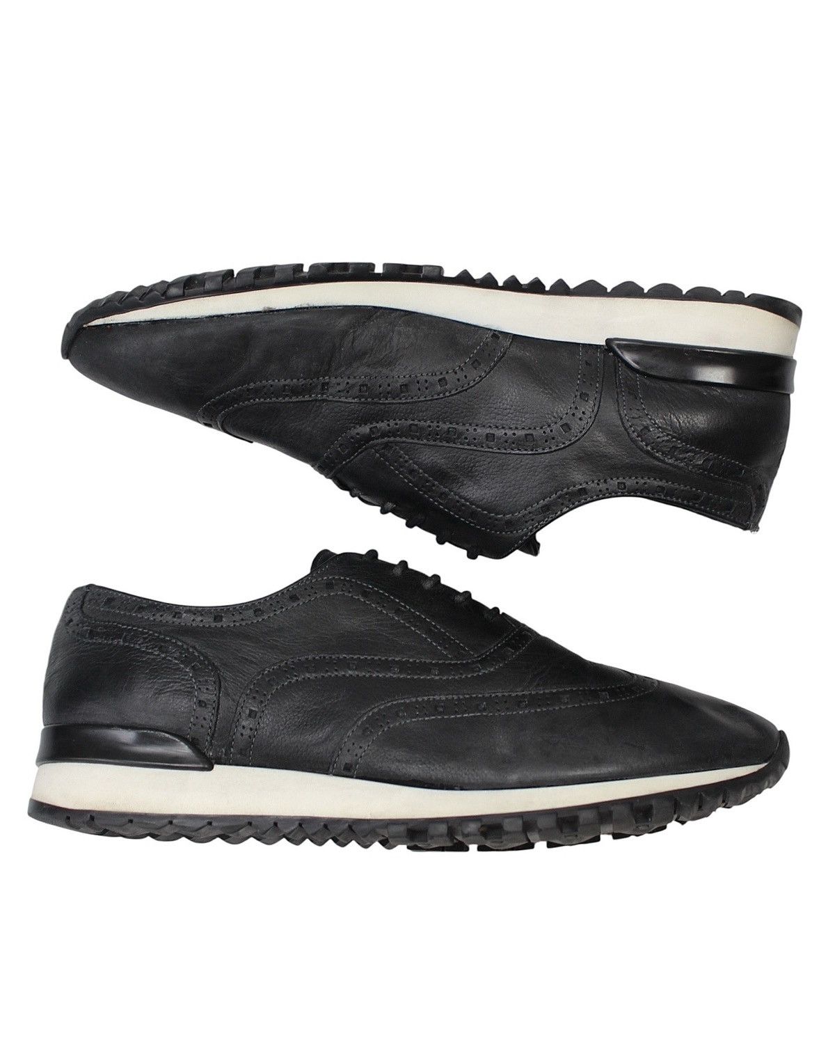 Designer × Tommy Hilfiger 2017 TOMMY HILFIGER BLACK LEATHER BROGUE SNEAKERS Size US 9.5 / EU 42-43 - 2 Thumbnail