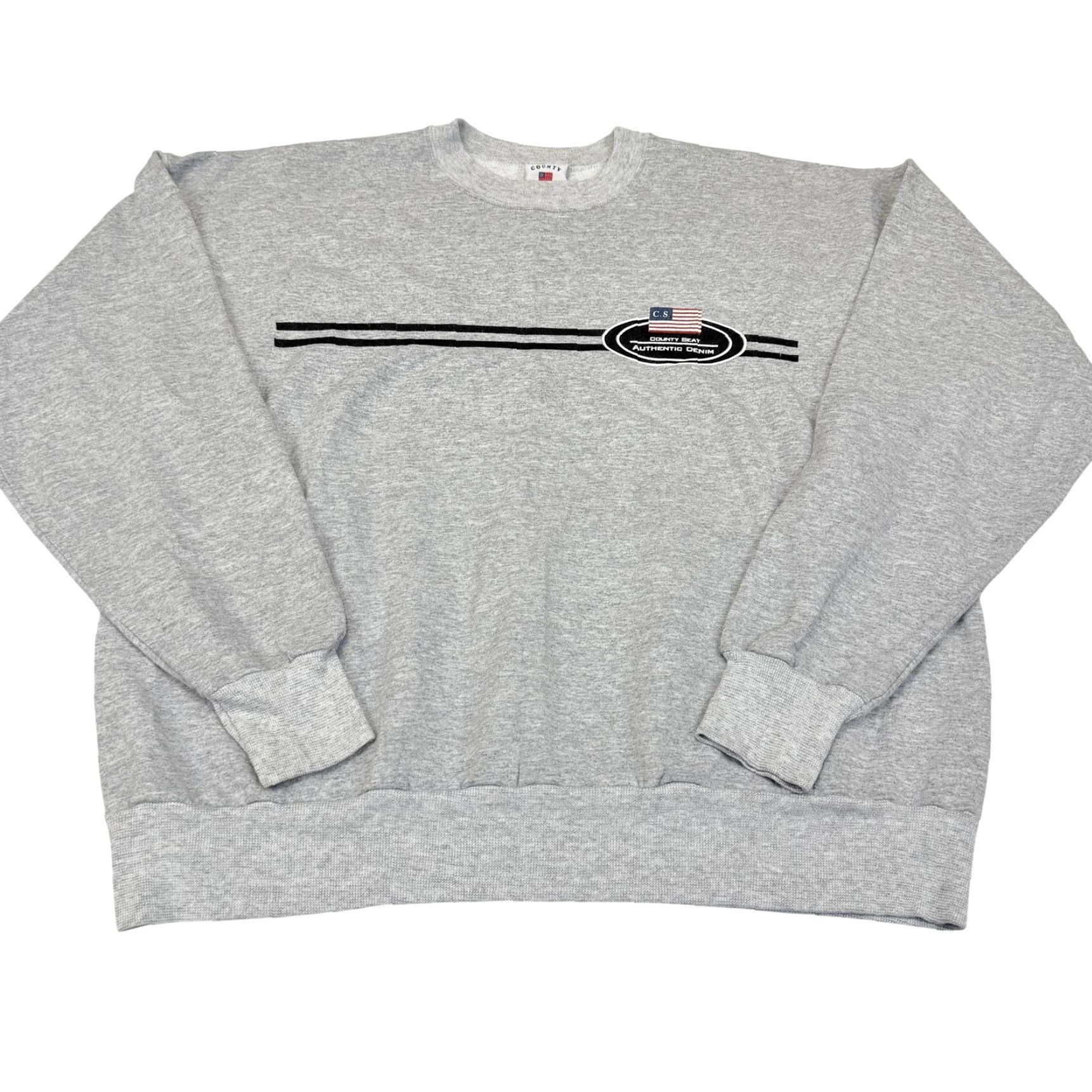 Logo 7 VINTAGE County Seat Sweatshirt Mens L Gray Fleece Crewneck Logo USA 90s Size US L / EU 52-54 / 3 - 2 Thumbnail