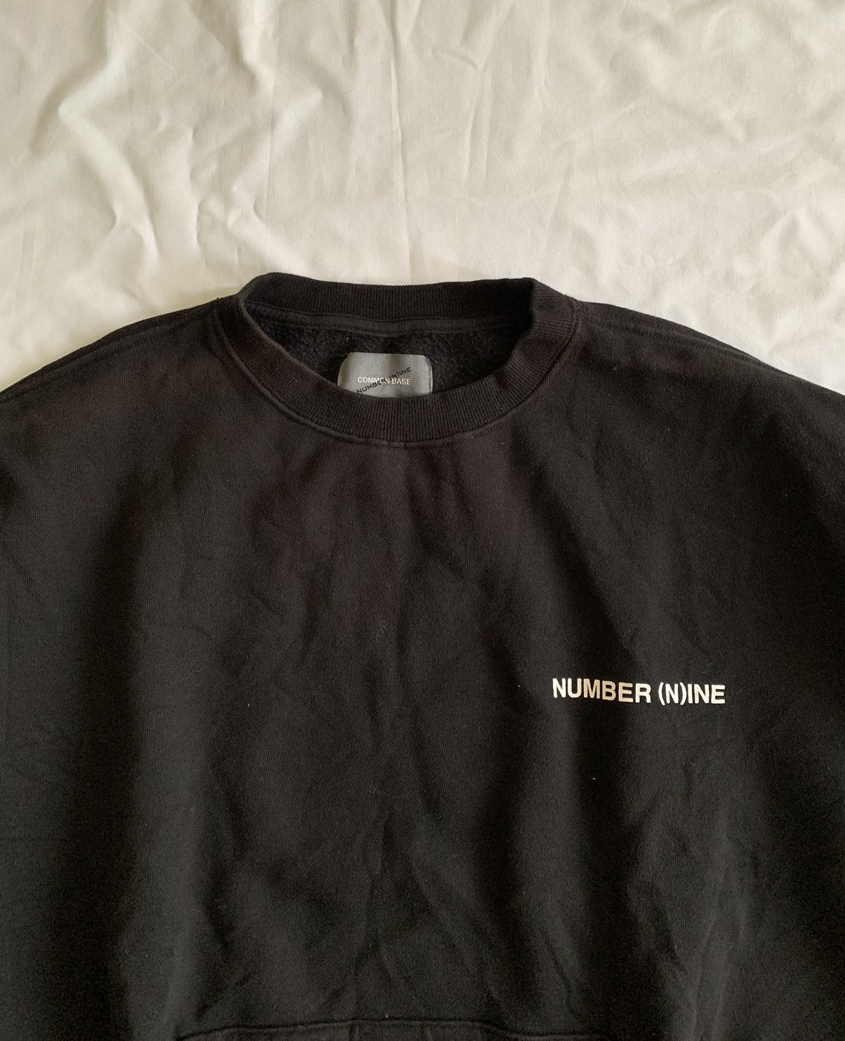 Number (N)ine Number (N)ine x Common Base Blackout Sweatshirt Size US M / EU 48-50 / 2 - 4 Thumbnail