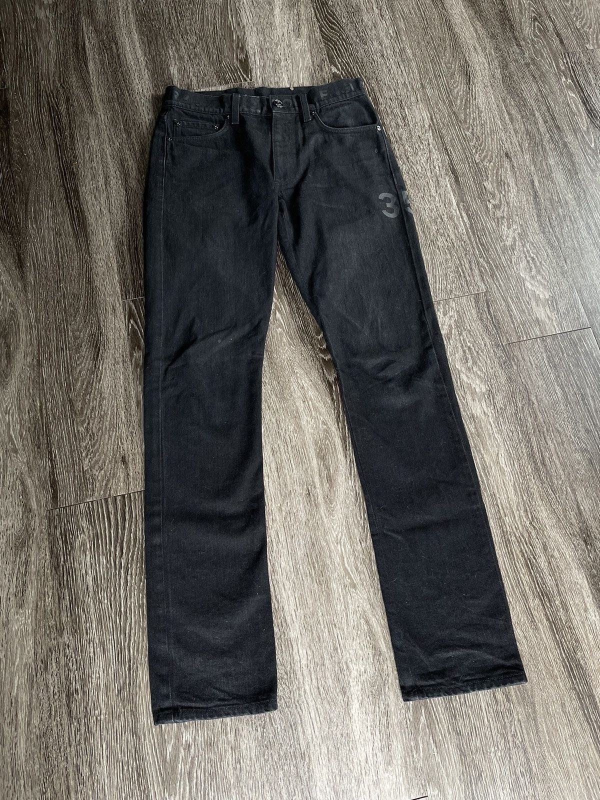 image of Burberry Black Straight Leg Denim Pants, Men's (Size 30)