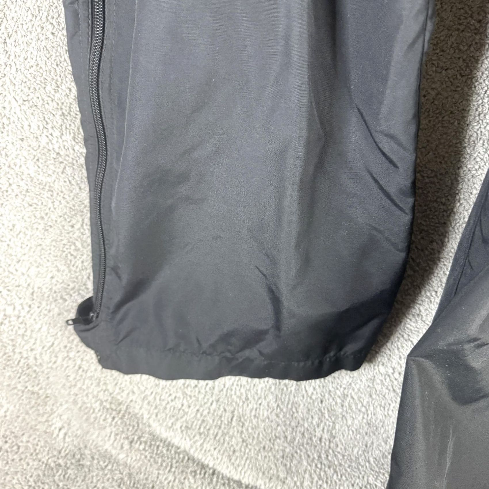 Vintage L.L.Bean Rain Pants Mens 2XLT Black Nylon Water Resistant Zip Side Hiking Pants Weather Resistant Outdoorsmen Trekking Size US 39 - 6 Thumbnail