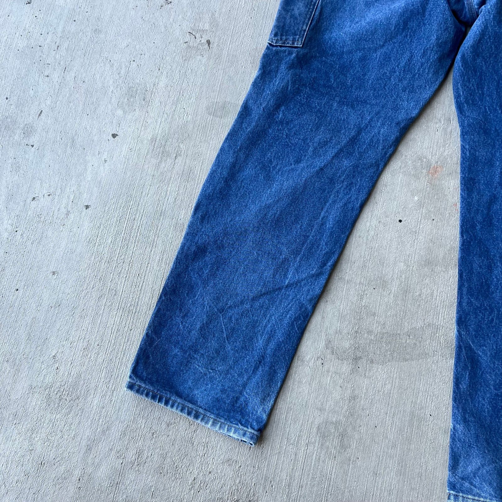 Carhartt × Vintage Carhartt blue denim jeans double knee work carpenter pants Size US 35 - 7 Thumbnail