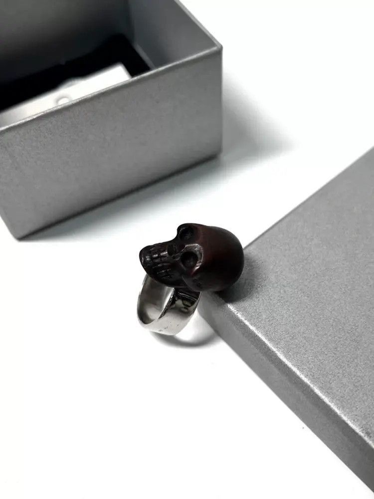 Dior Sz 6 Dior Homme 05SS Wood Skull Ring Size ONE SIZE - 3 Thumbnail