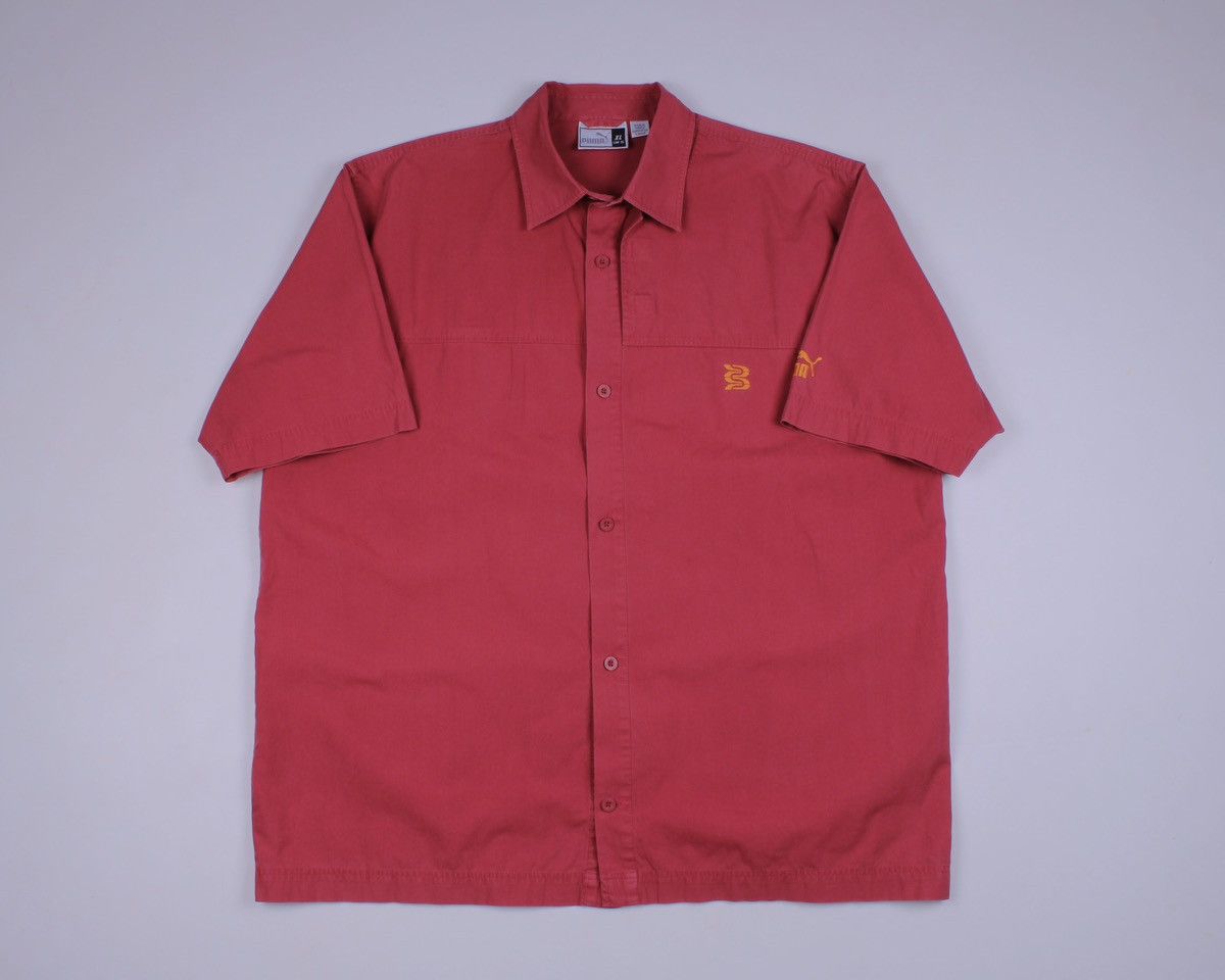 Puma × Vintage PUMA Speedsters Vintage Red Short Sleeve Shirt Size US XL / EU 56 / 4 - 3 Thumbnail
