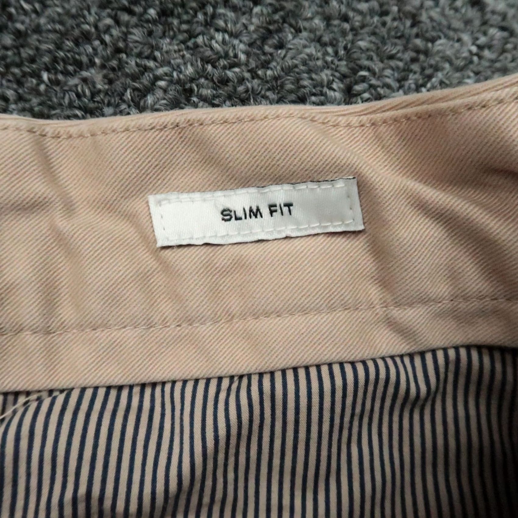 Vintage Peter Manning Pants Mens 30x29 Chino Slim Cotton Beige Tan Straight Front Pockets Slim Straight Leg 30 In Mens Underwear? Size US 30 / EU 46 - 4 Thumbnail