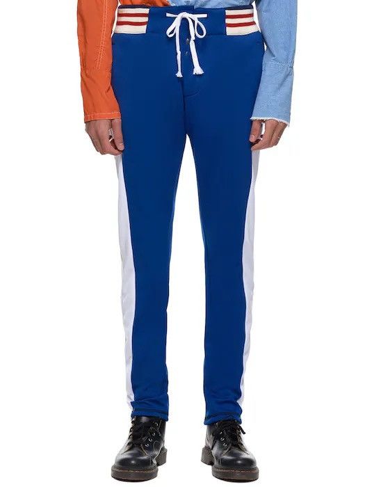 Greg Lauren Sz3 $890 Blue Borg 50/50 Trackpant Sweats Size US 32 / EU 48 - 2 Thumbnail
