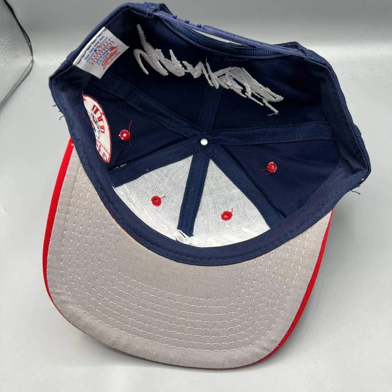 Signatures × Vintage New York Yankees Hat Men Blue Red Signatures MLB Snap Back Size ONE SIZE - 2 Thumbnail