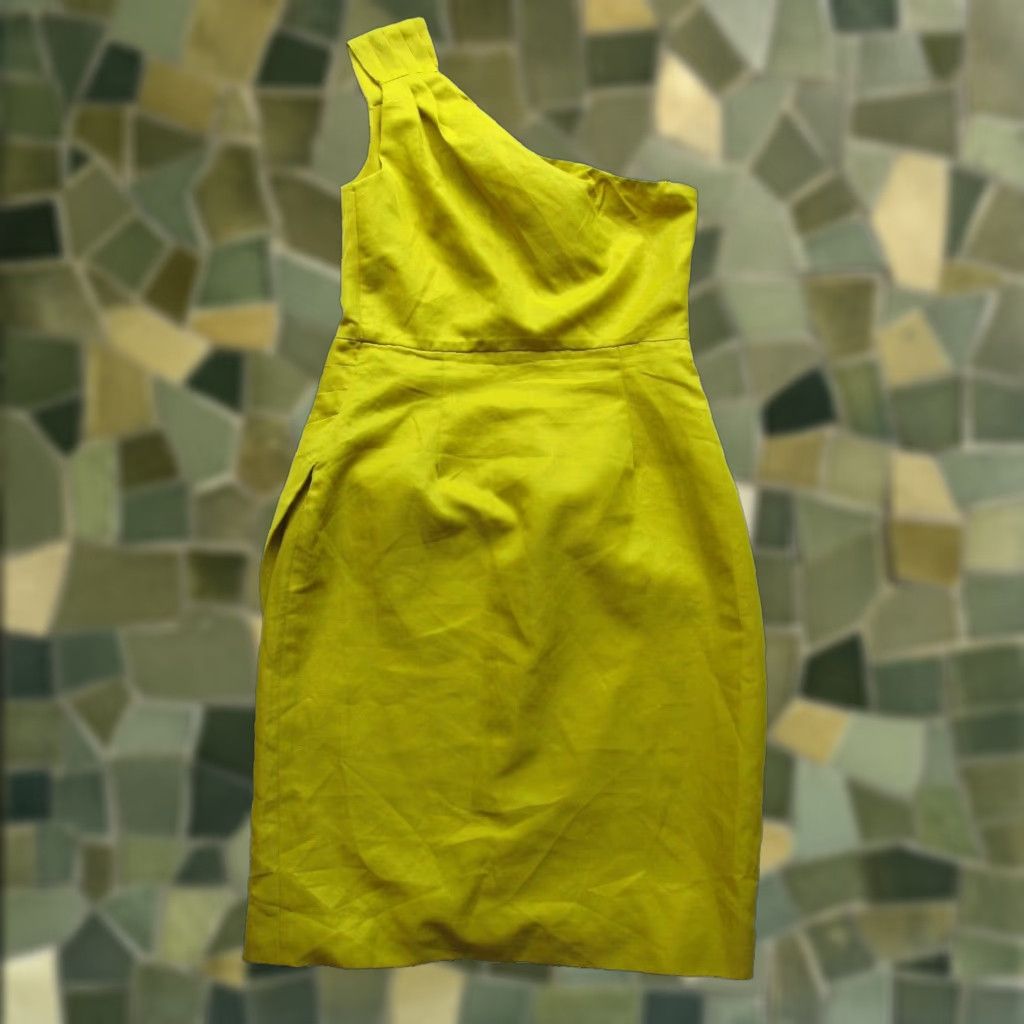 Matthew Williamson Matthew Williamson For Impulse Yellow Ruched One Shoulder Sheath Dress 4 Size S / US 4 / IT 40 - 1 Thumbnail