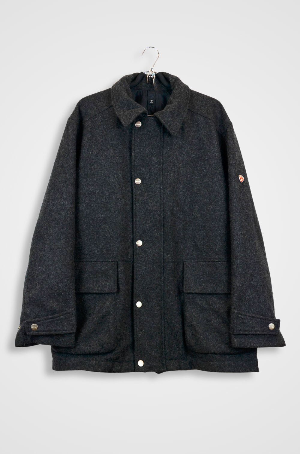 Vintage Post Card Wool Blend Made in Italy Coat Dark Grey 48 Size US M / EU 48-50 / 2 - 1 Thumbnail
