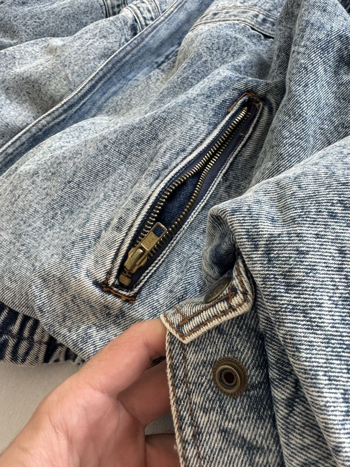 Vintage Vintage bomber denim jacket y2k 90s Size US L / EU 52-54 / 3 - 9 Thumbnail