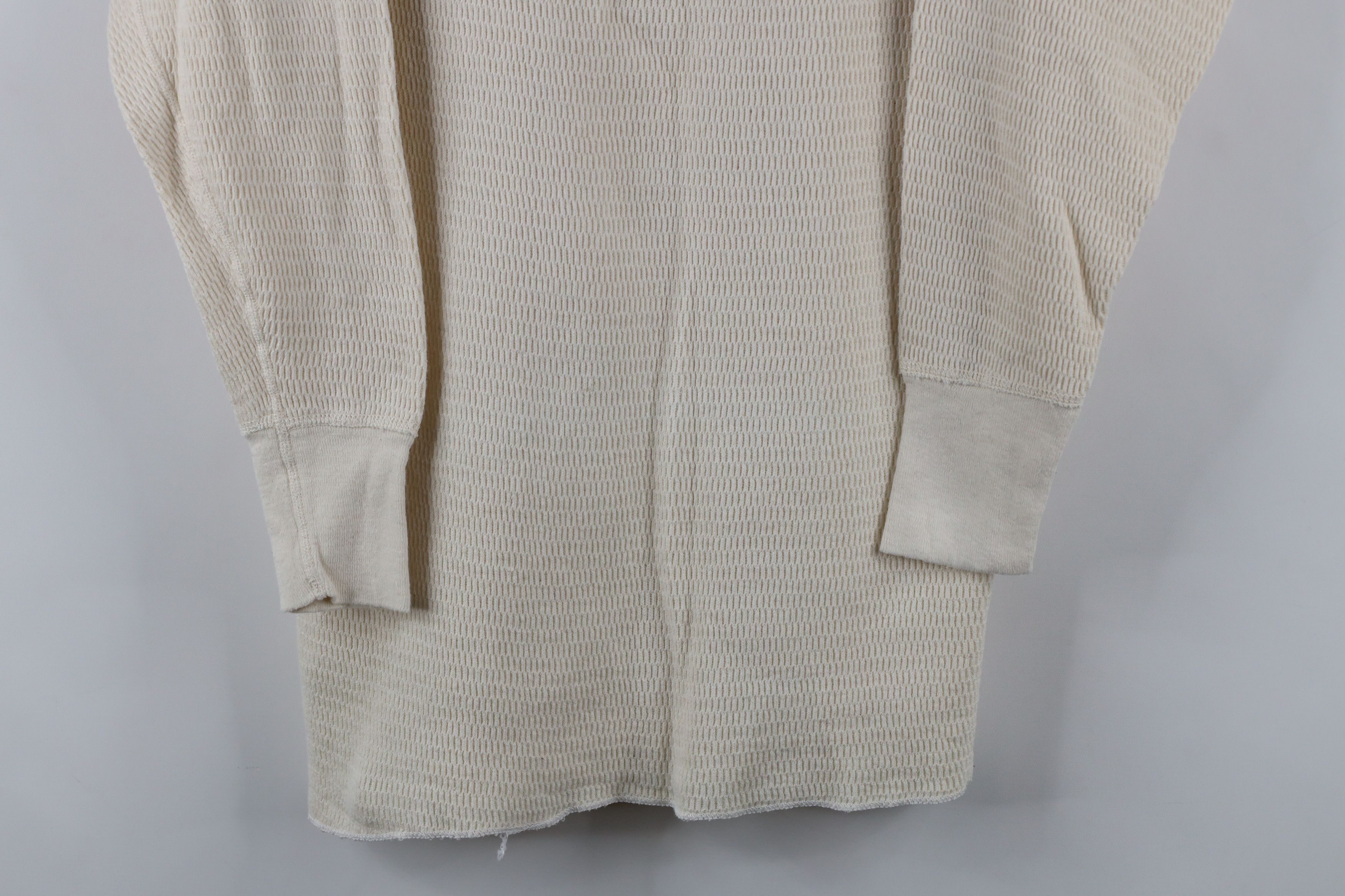 Vintage Vintage 90s Streetwear Knit Long Sleeve T-Shirt Cream USA Size US XL / EU 56 / 4 - 3 Thumbnail