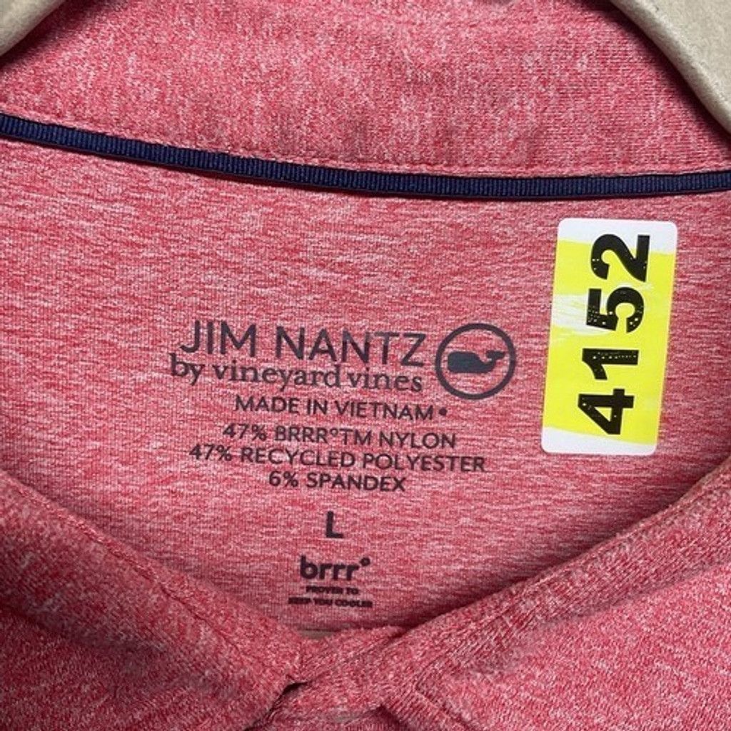 Vineyard Vines Jim Nantz By Vineyard Vines Red Solid Polo Shirt Men L Size US L / EU 52-54 / 3 - 4 Thumbnail