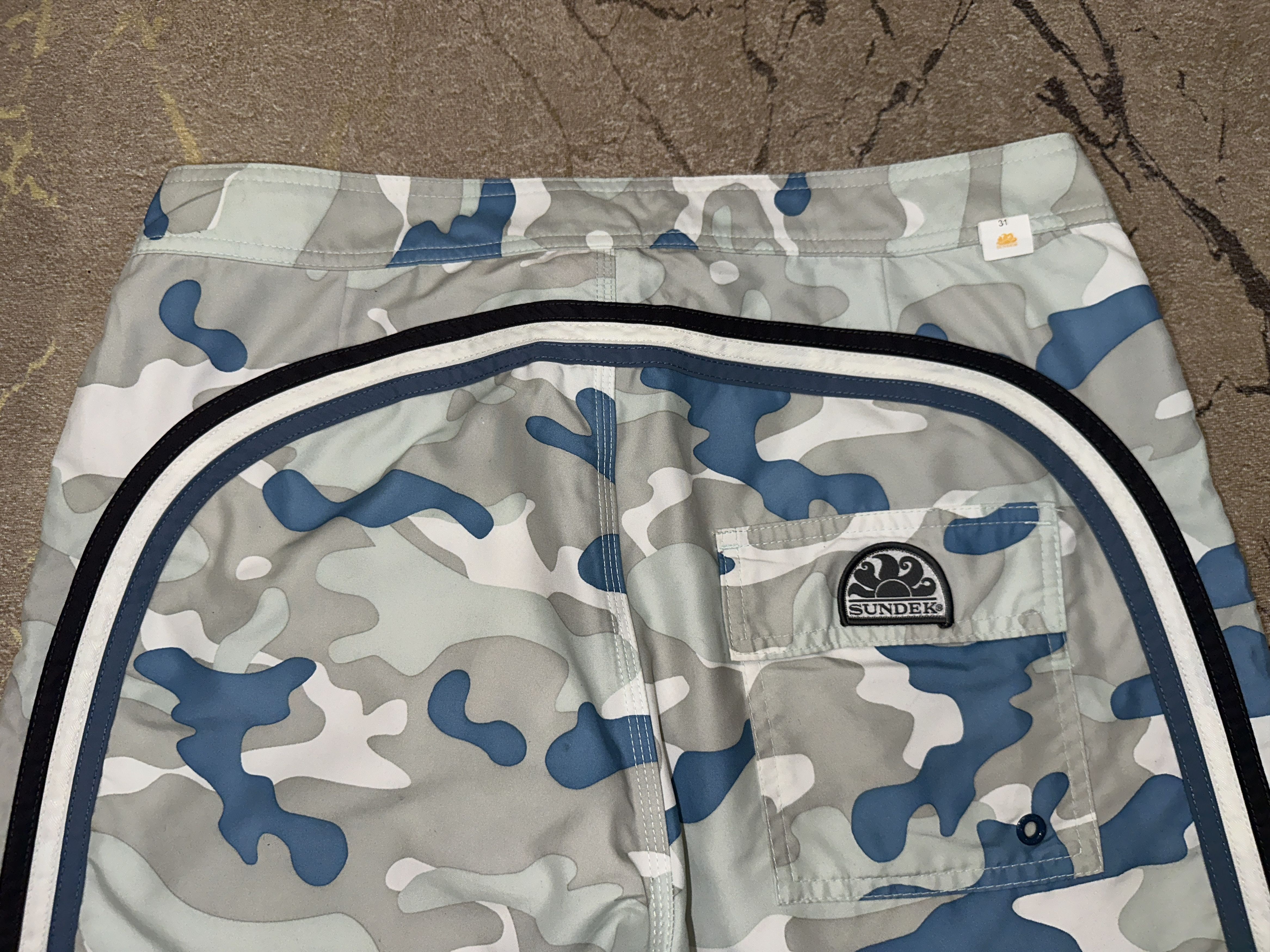 Sundek Camouflage Sundek 31 Beach Shorts Trunks BathSuit Size 31 S Size US 31 - 4 Thumbnail