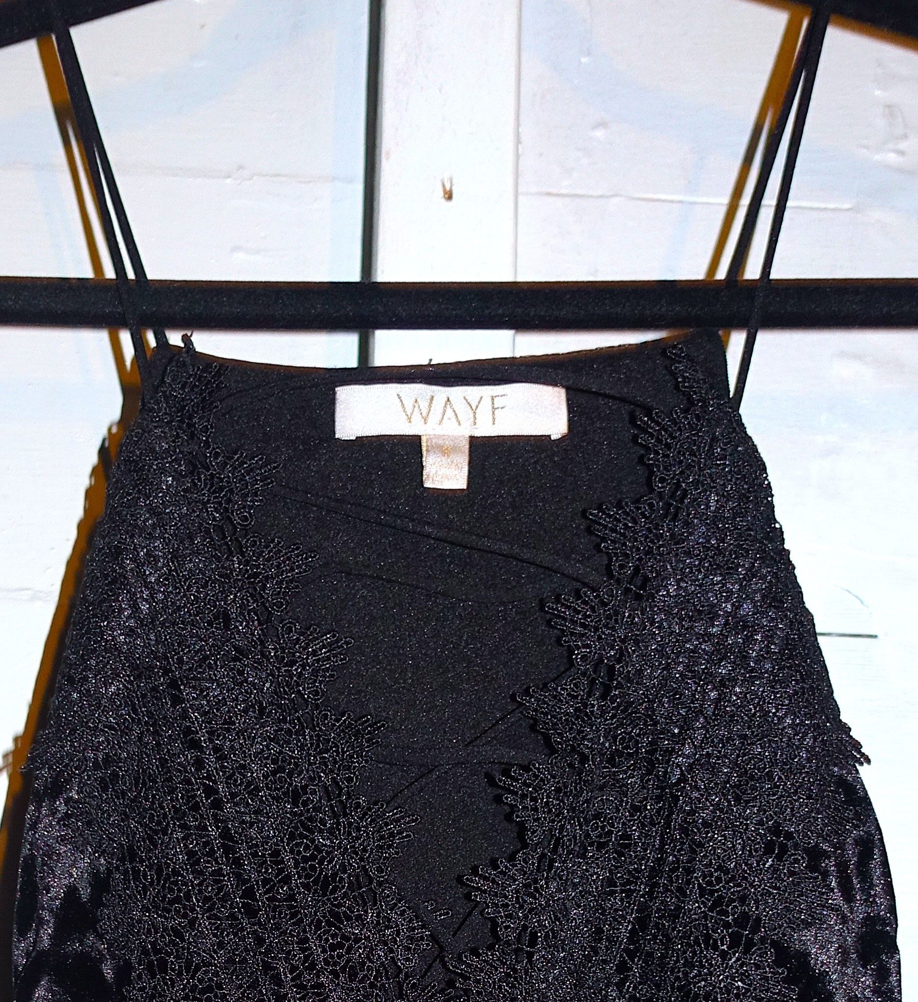 Other WAYF Black Lace Velvet Strappy Cami Top S Size S / US 4 / IT 40 - 7 Thumbnail