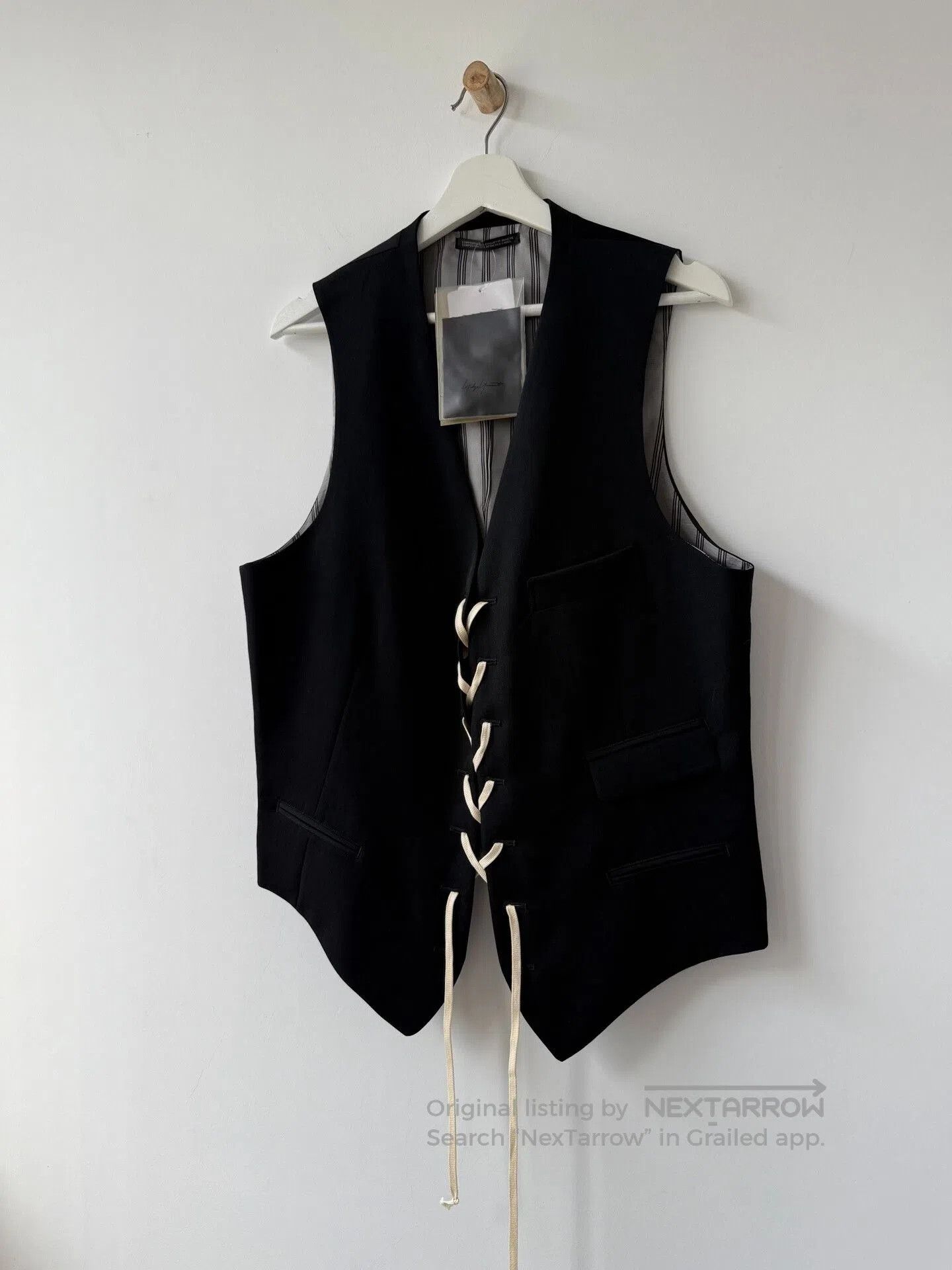 Yohji Yamamoto yohji yamamoto black wool vest with laces. Size US M / EU 48-50 / 2 - 4 Thumbnail