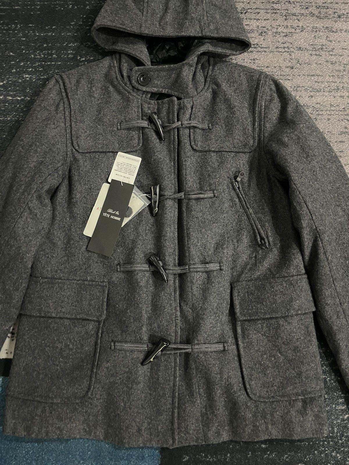 Issey Miyake Tete Homme Issey Miyake Duffle Wool Hoodie Jacket Size US M / EU 48-50 / 2 - 5 Thumbnail