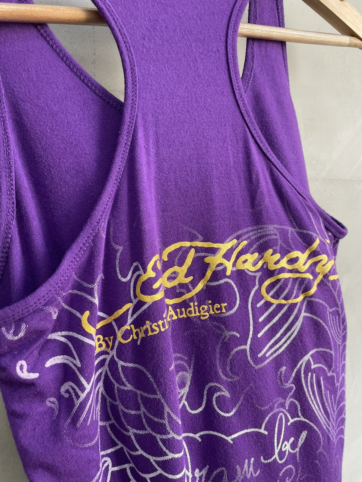 Ed Hardy Vintage rare edhardy y2k big logo tank t shirt Size L / US 10 / IT 46 - 9 Thumbnail