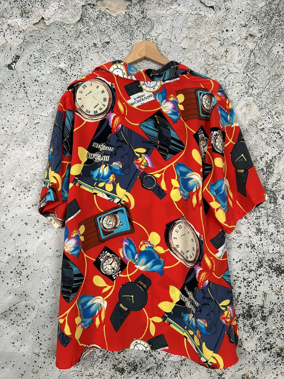 Other Vintage Crazy Shirt Clocks Hawaiian Rare Hype 90s Size US XL / EU 56 / 4 - 4 Thumbnail