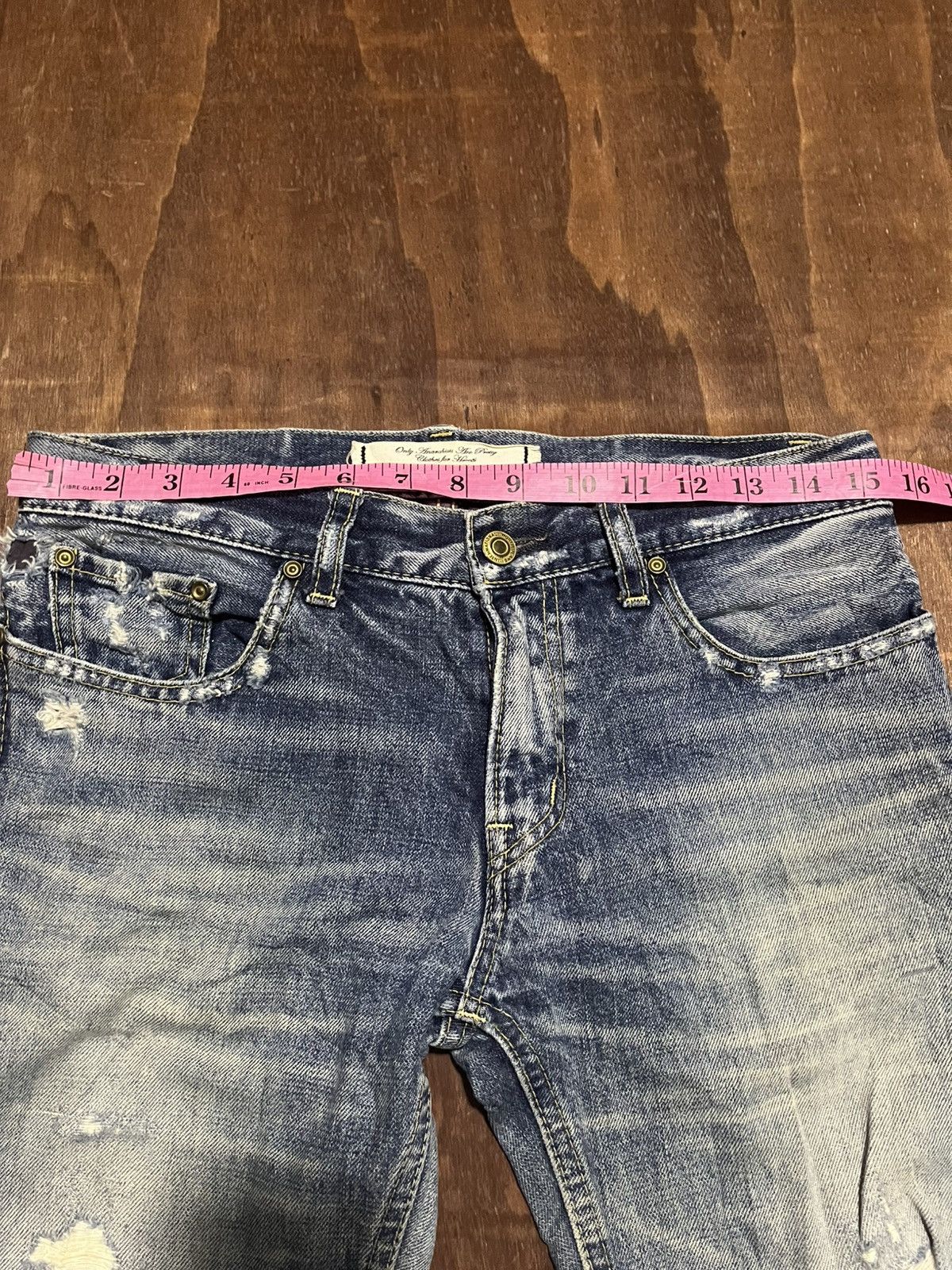 Japanese Brand Y2k only anarchist are pretty faded mud wash distressed Size 29" - 5 Thumbnail