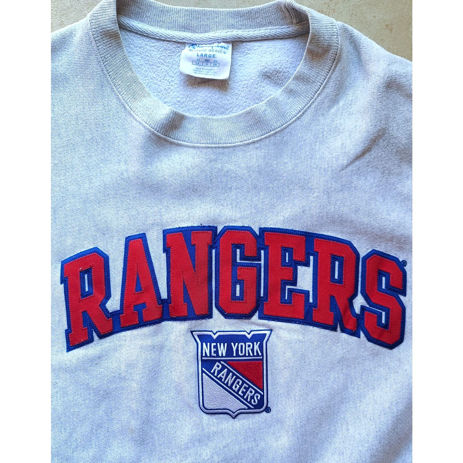 Champion × NHL New York Rangers 90s Reverse WEAVE Embroidered L NHL vintage Size US L / EU 52-54 / 3 - 1 Thumbnail