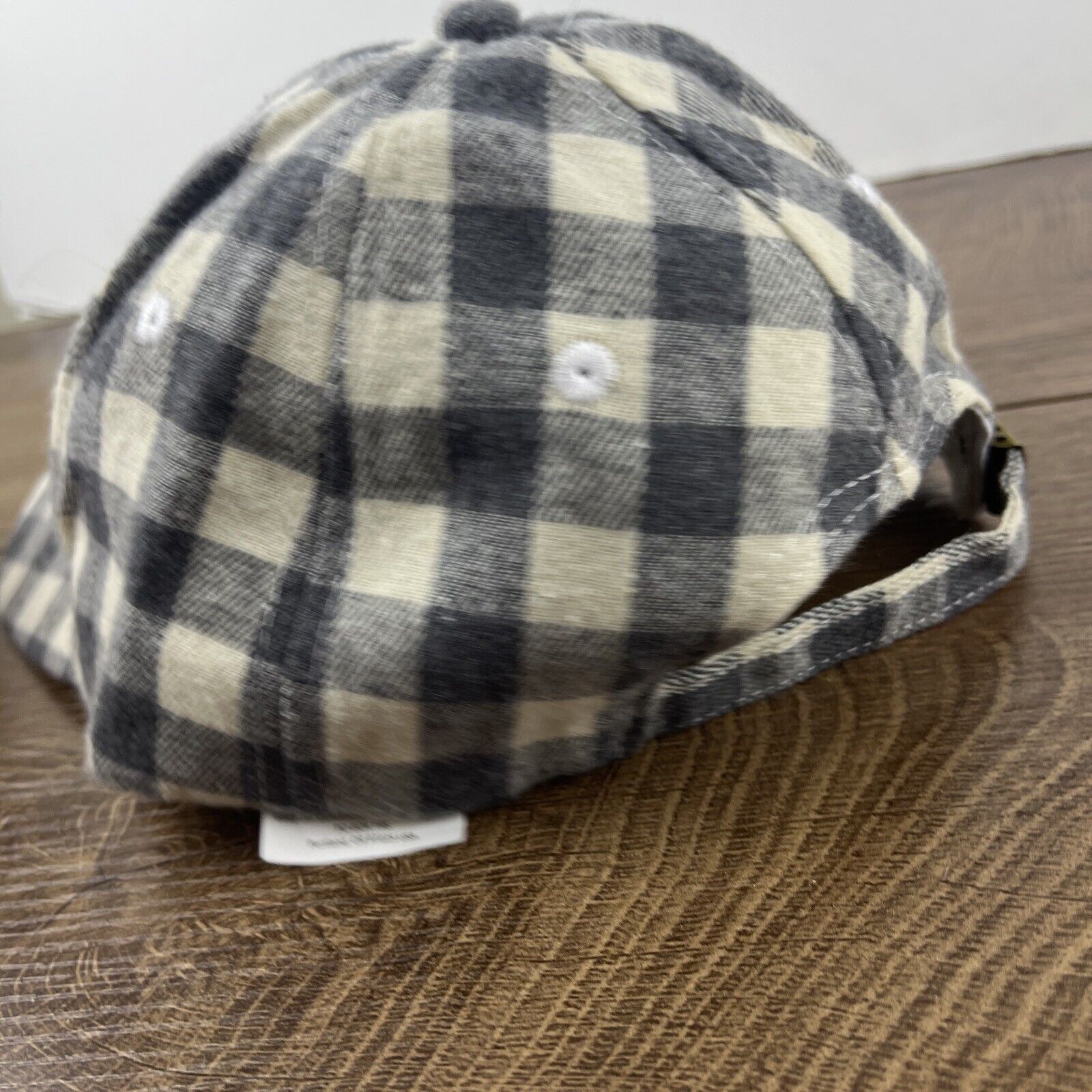 Other Plaid Gray Hat Gray Plaid Hat Adjustable Adult Size Hat Gray Size ONE SIZE - 8 Thumbnail