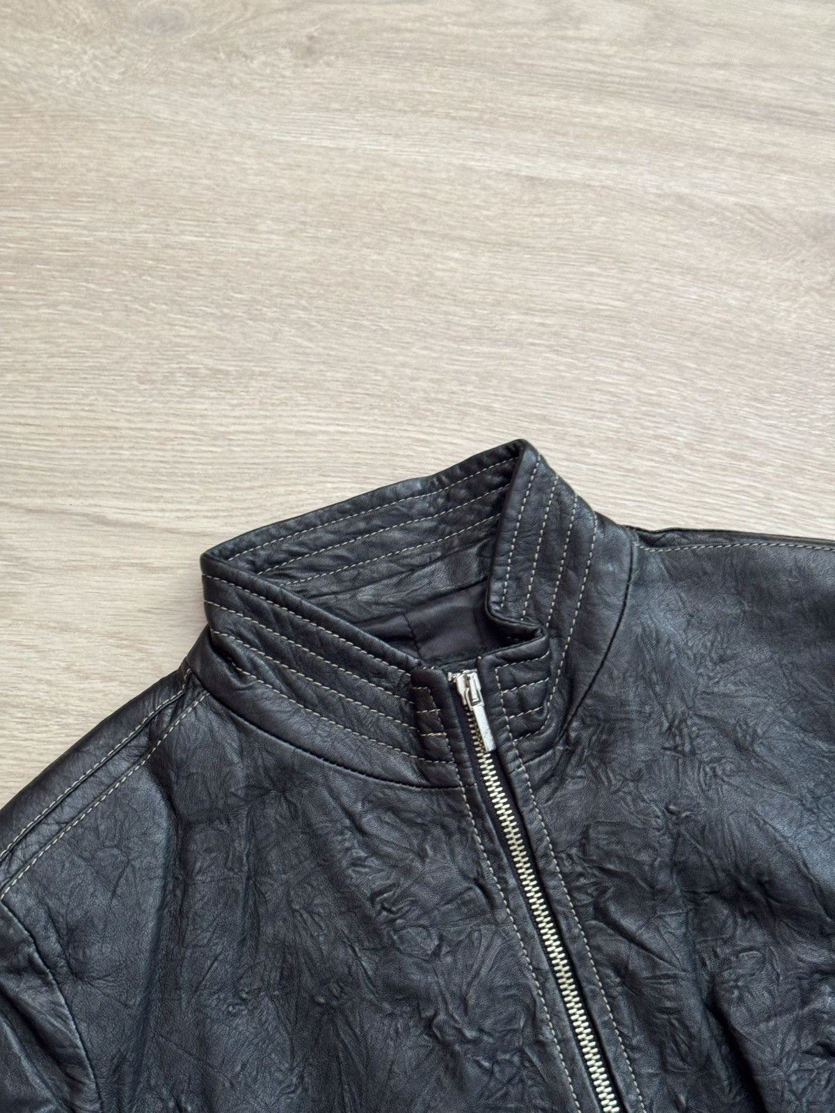 Genuine Leather Vintage Women’s Genuine Leather Black Moto Racing Jacket Size M / US 6-8 / IT 42-44 - 2 Thumbnail