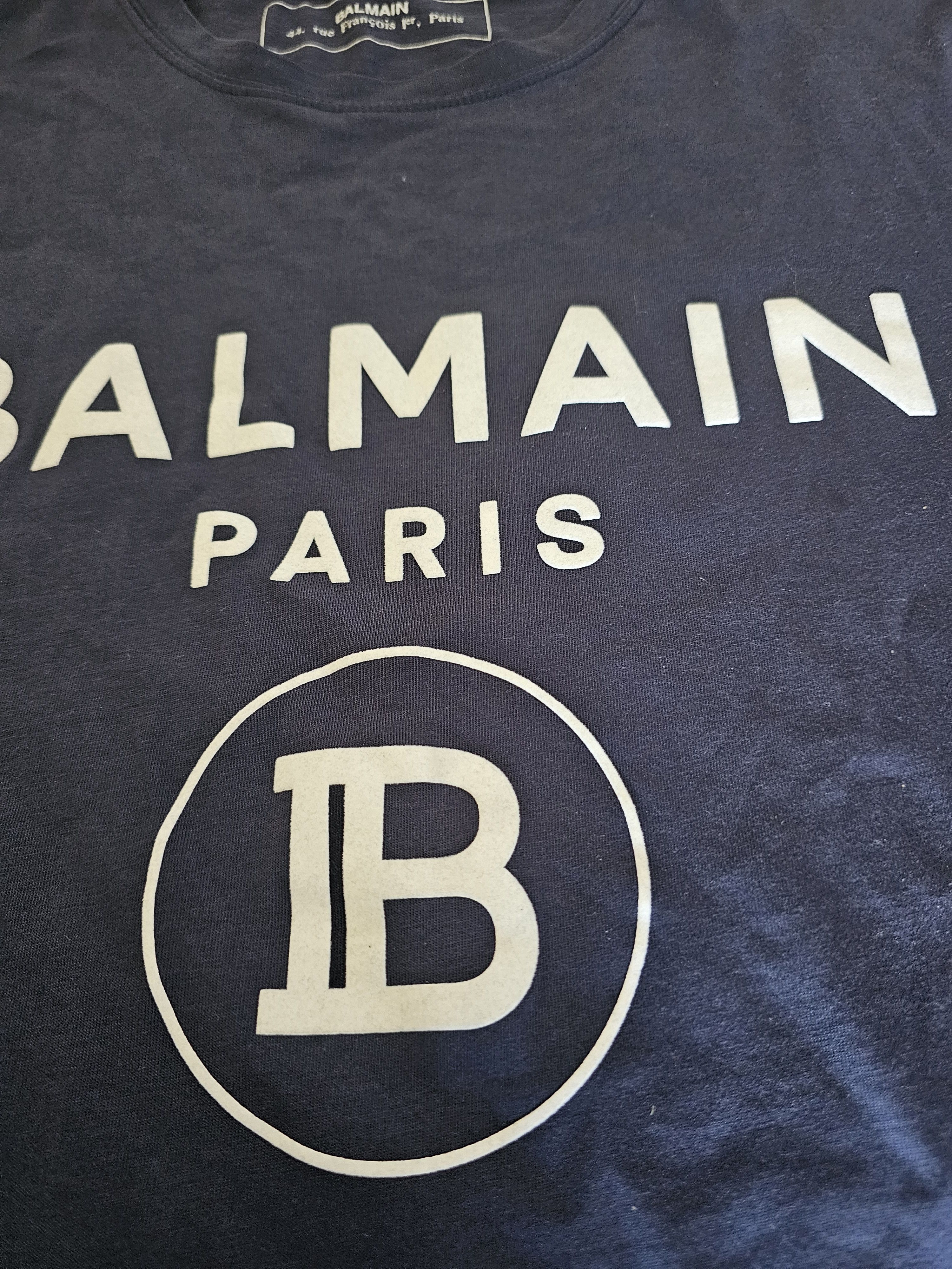 Balmain Balmain Men's Blue T-Shirt Size M Size US M / EU 48-50 / 2 - 2 Thumbnail