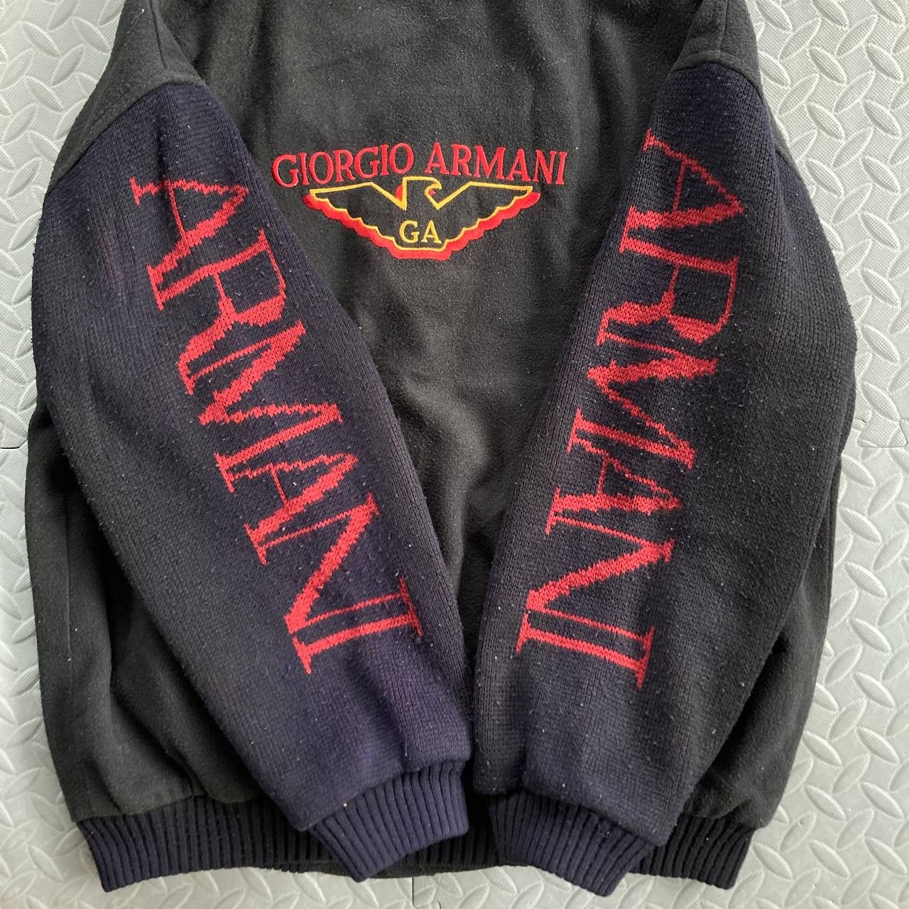 Giorgio Armani Vintage 80’s Spellout Varsity Jacket Size US XL / EU 56 / 4 - 3 Thumbnail