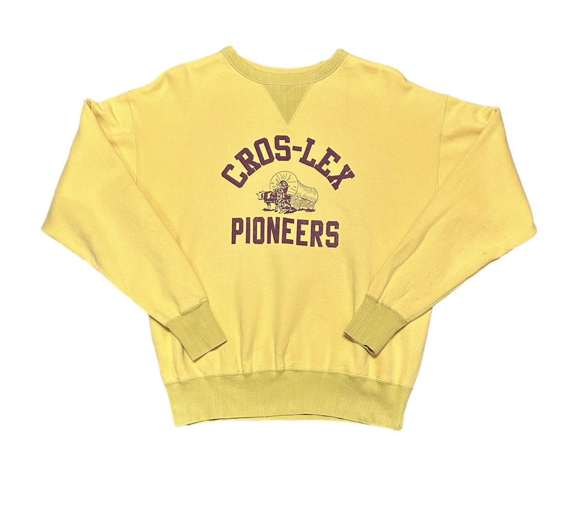 image of The Flat Head V Sweatshirt in Yellow, Men's (Size Large)