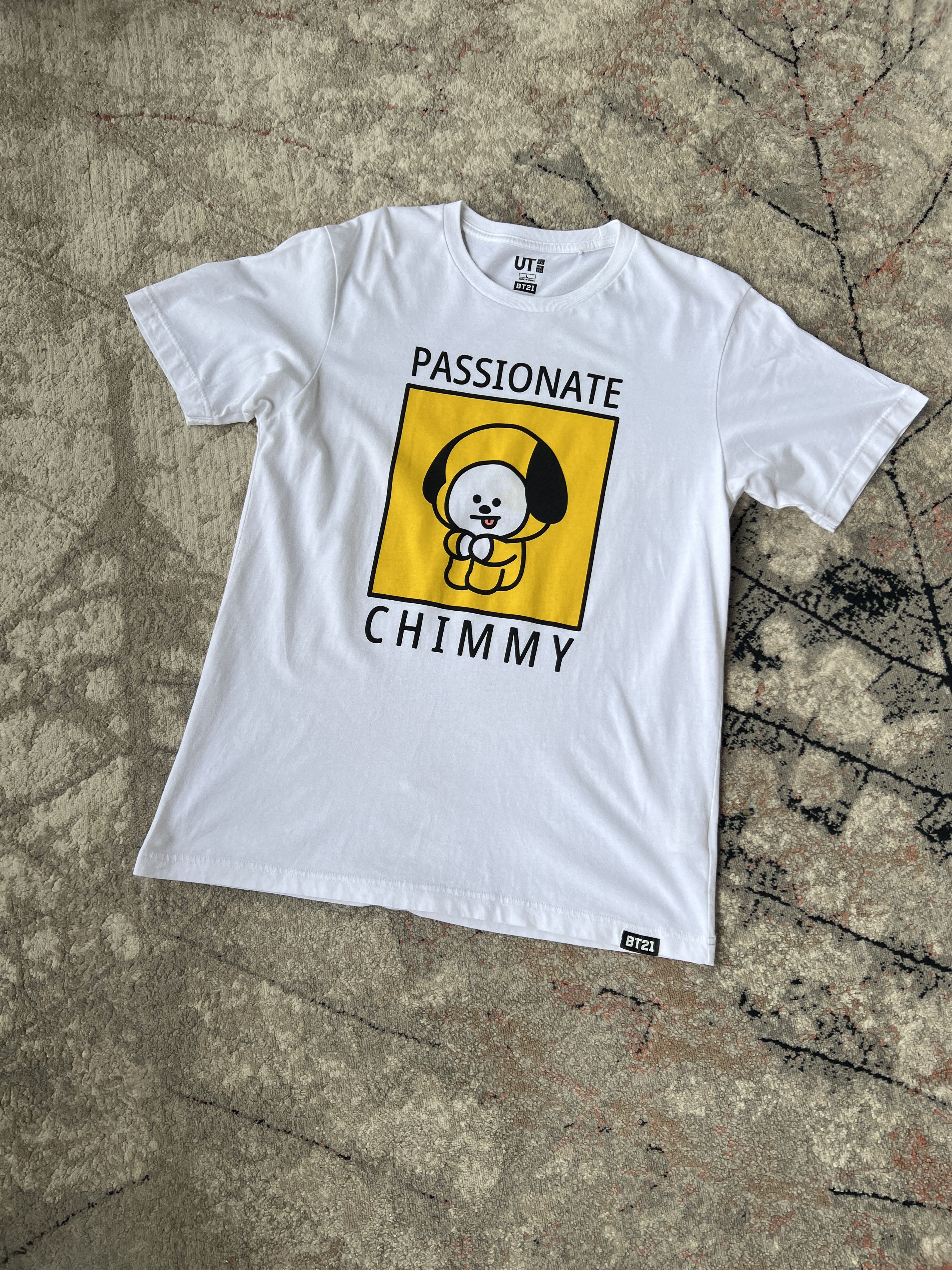 Japanese Brand Uniqlo BT21 Passionate Chimmy T-Shirt Size US L / EU 52-54 / 3 - 1 Thumbnail
