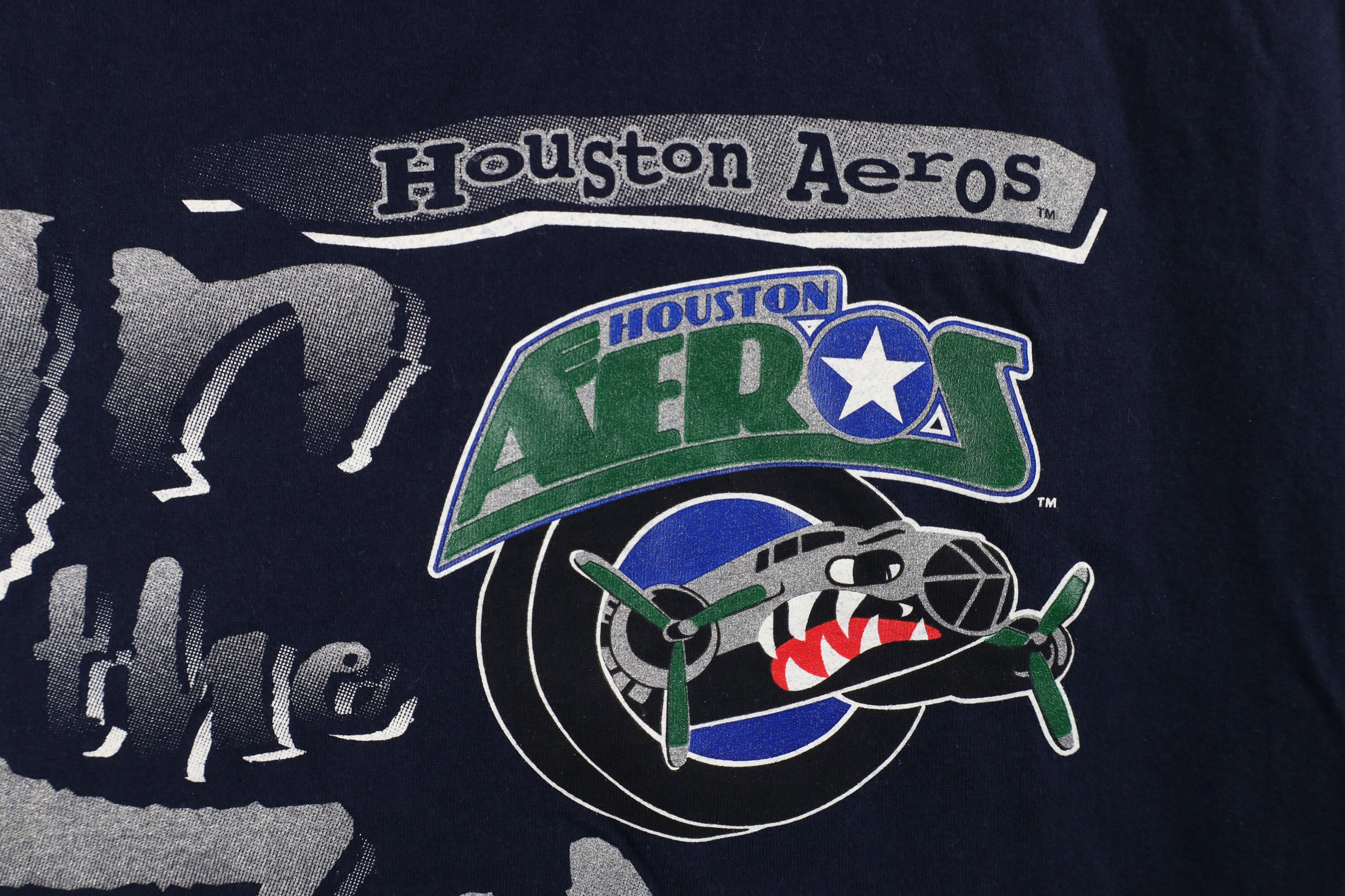 Vintage Vintage 90s International Houston Aeros Hockey T-Shirt Size US XL / EU 56 / 4 - 5 Thumbnail