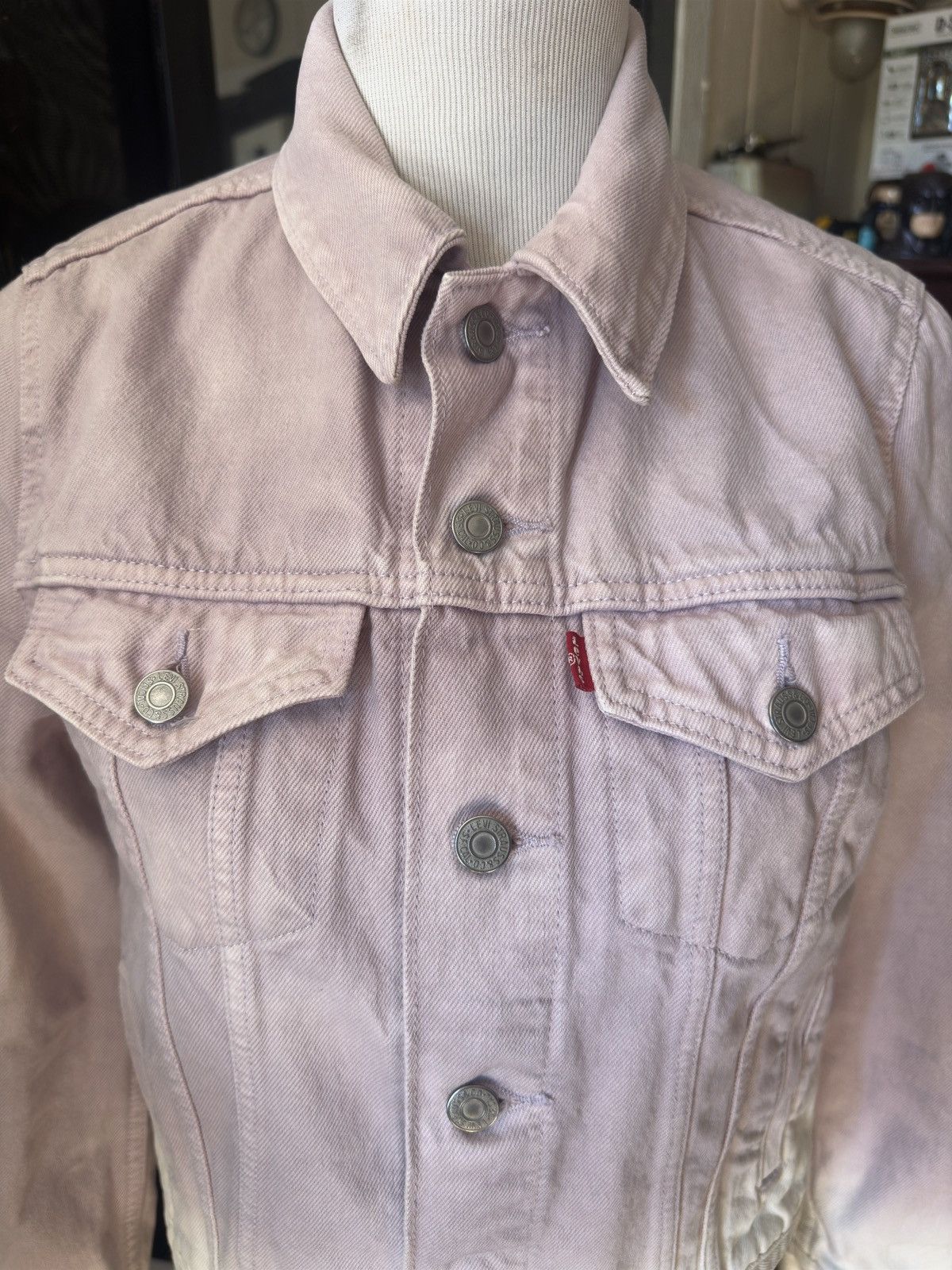 Levi's Levis Trucker Jacket Women’s S Light pink Ombre Tie Dye Size S / US 4 / IT 40 - 3 Thumbnail
