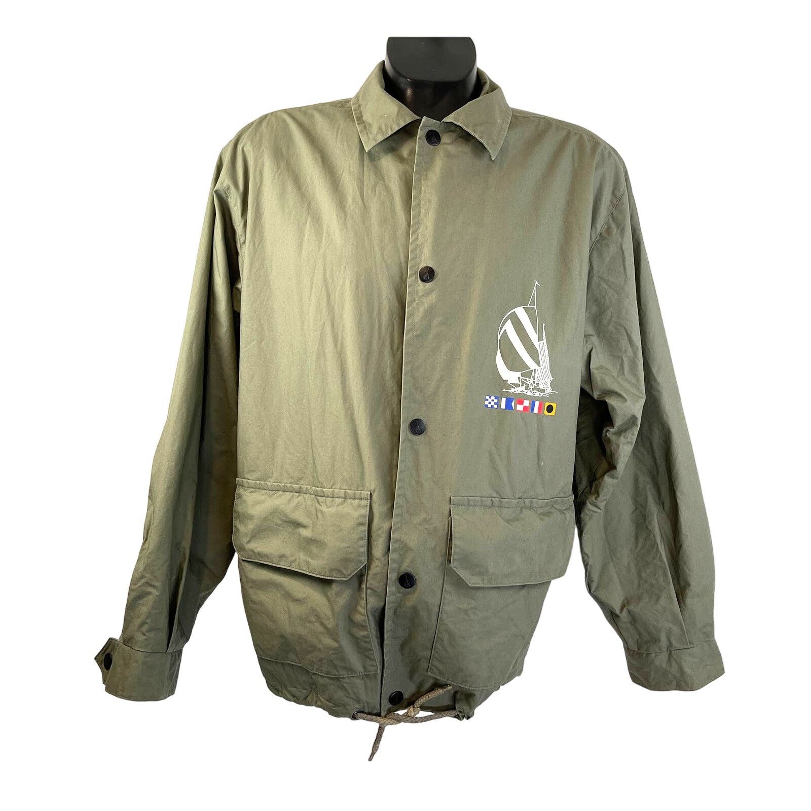 Nautica × Vintage Vintage 80s Nautica Men's Spinnaker Jacket Medium Green Size US M / EU 48-50 / 2 - 1 Thumbnail