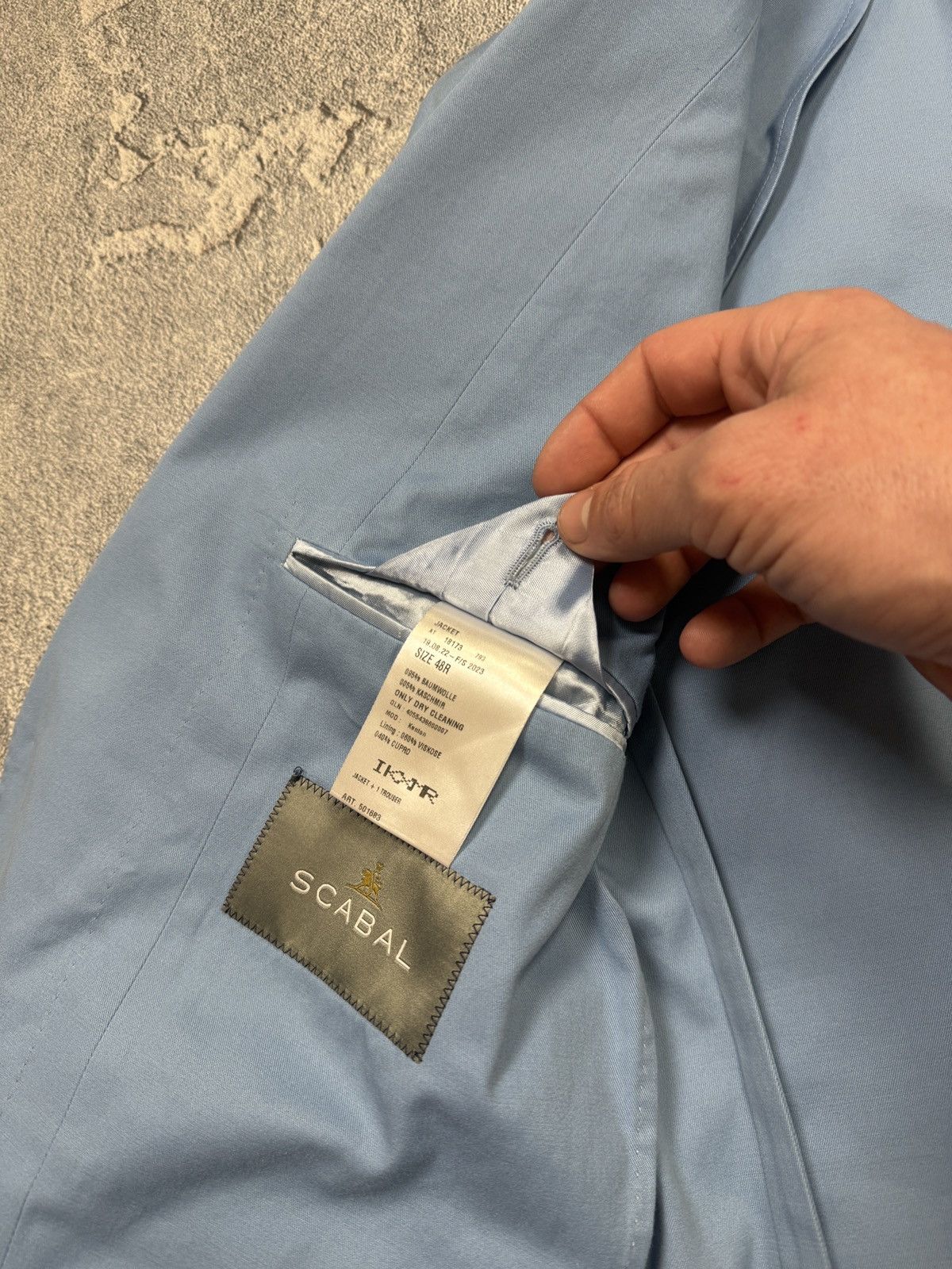 SCABAL Scabal Suit Blazer jacket trousers pants Size 48R - 13 Thumbnail