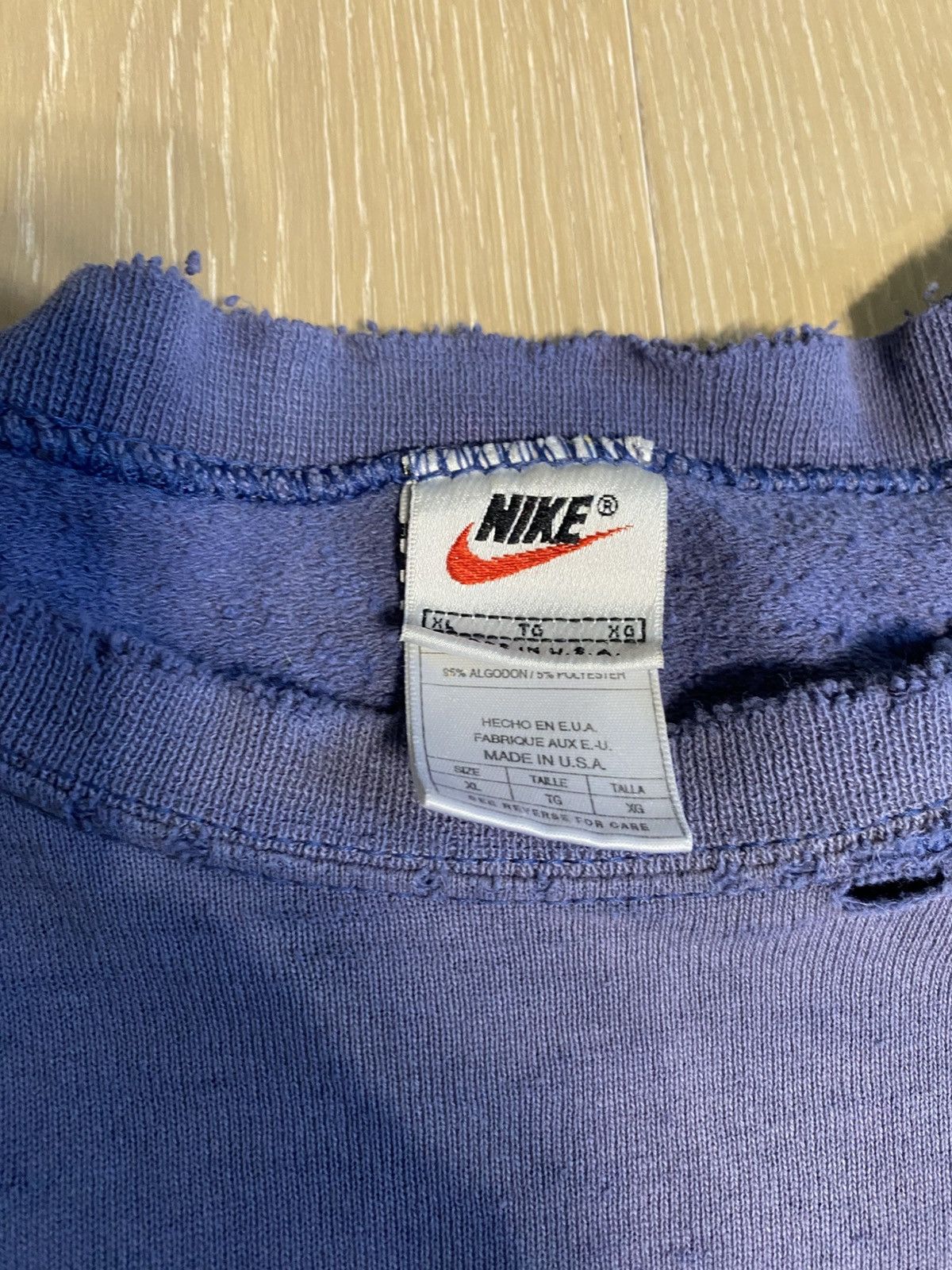 Nike 1990’s Nike Thrashed Crewneck Size US XL / EU 56 / 4 - 6 Thumbnail