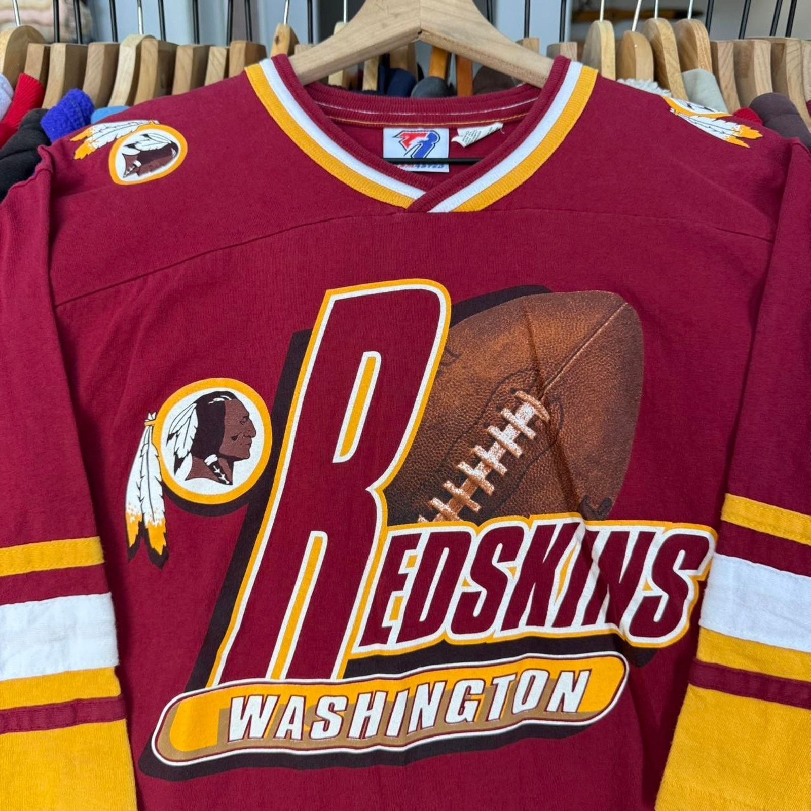 Other Vintage 90s Washington Football Team 3/4 Sleeve T-Shirt Boys Size US S / EU 44-46 / 1 - 2 Thumbnail