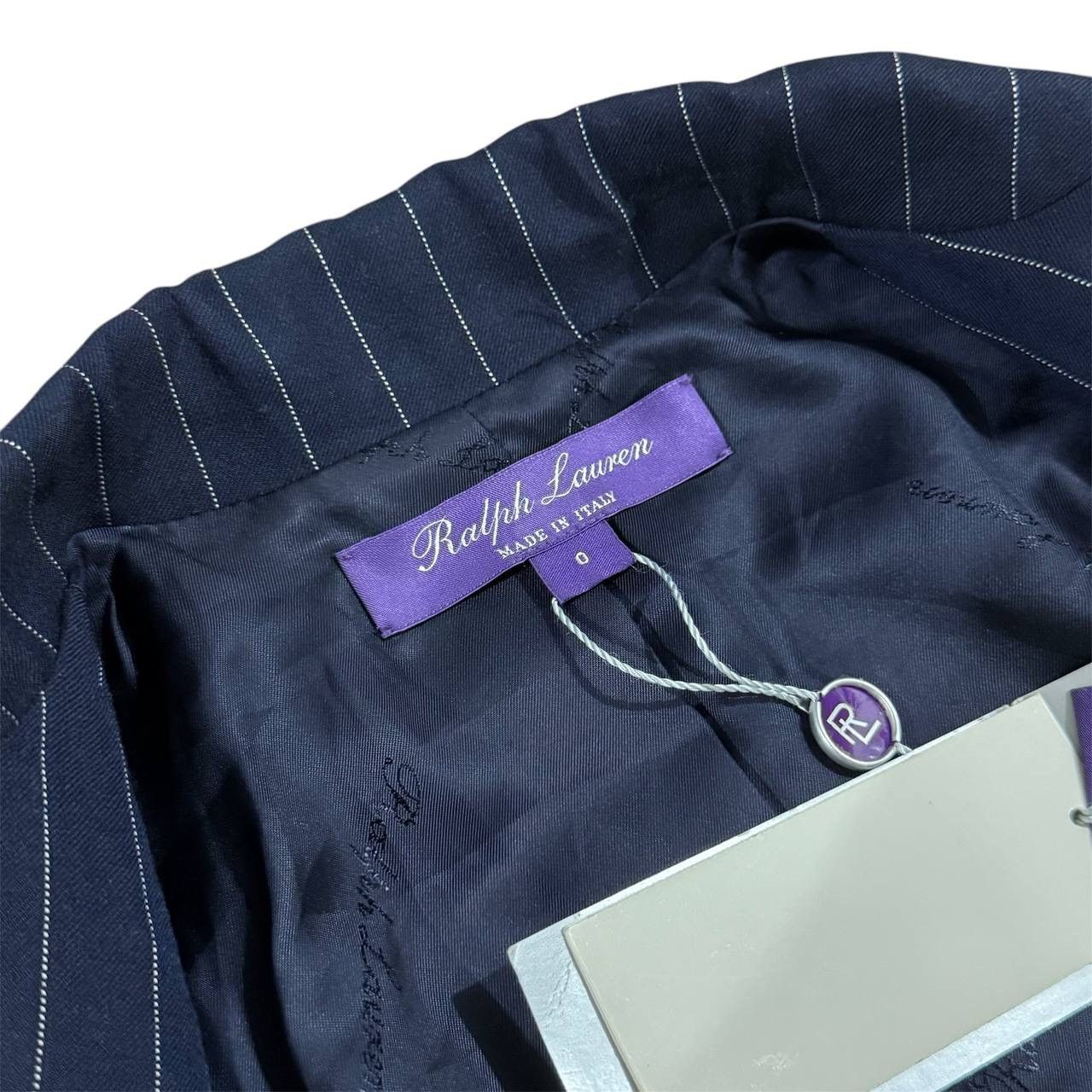 Polo Ralph Lauren × Ralph Lauren × Ralph Lauren Purple Label RALPH LAUREN PURPLE LABEL Womens striped blazer Size XS / US 0-2 / IT 36-38 - 3 Thumbnail
