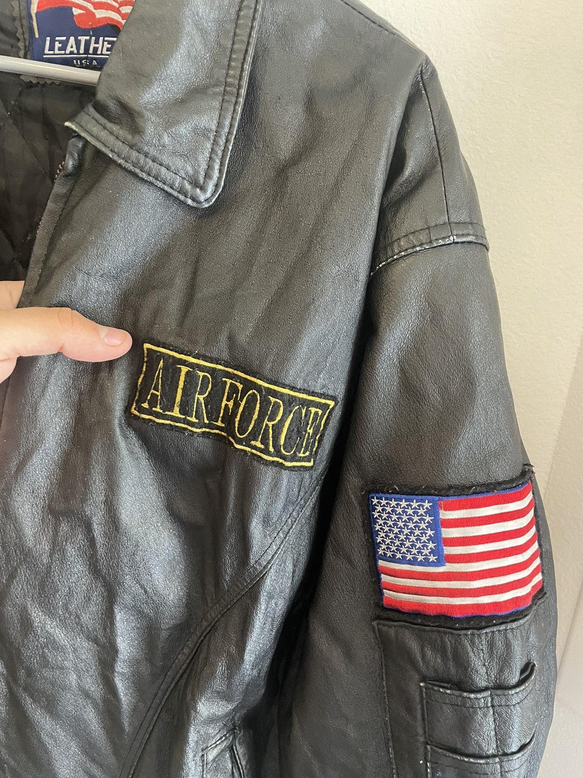Vintage Vintage United States Air Force black leather jacket Size US L / EU 52-54 / 3 - 5 Thumbnail